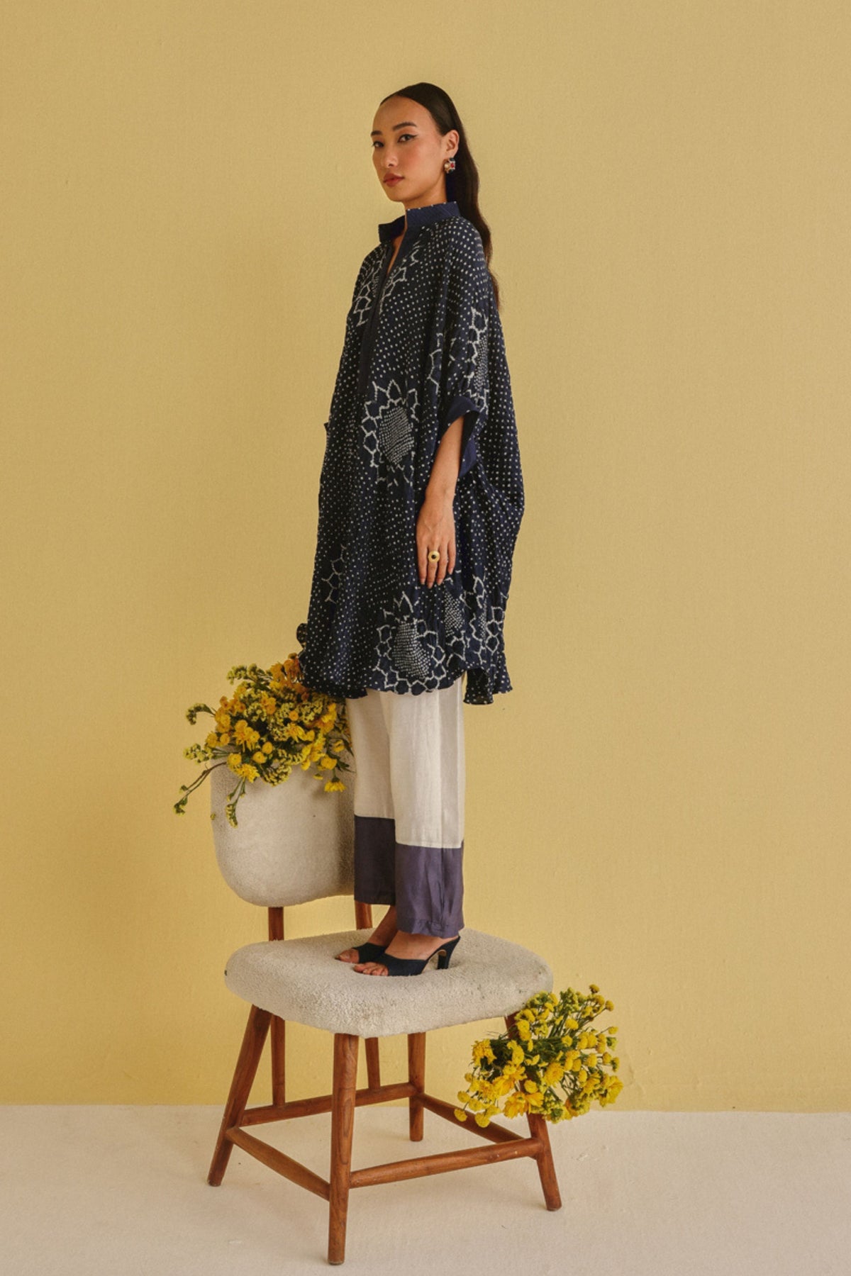 Chanderi Contrast Pant
