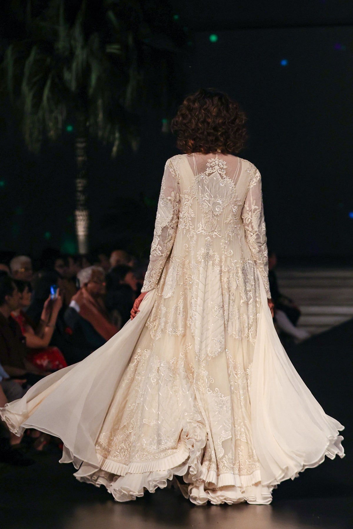 Ivory Chiffon Anarkali Set