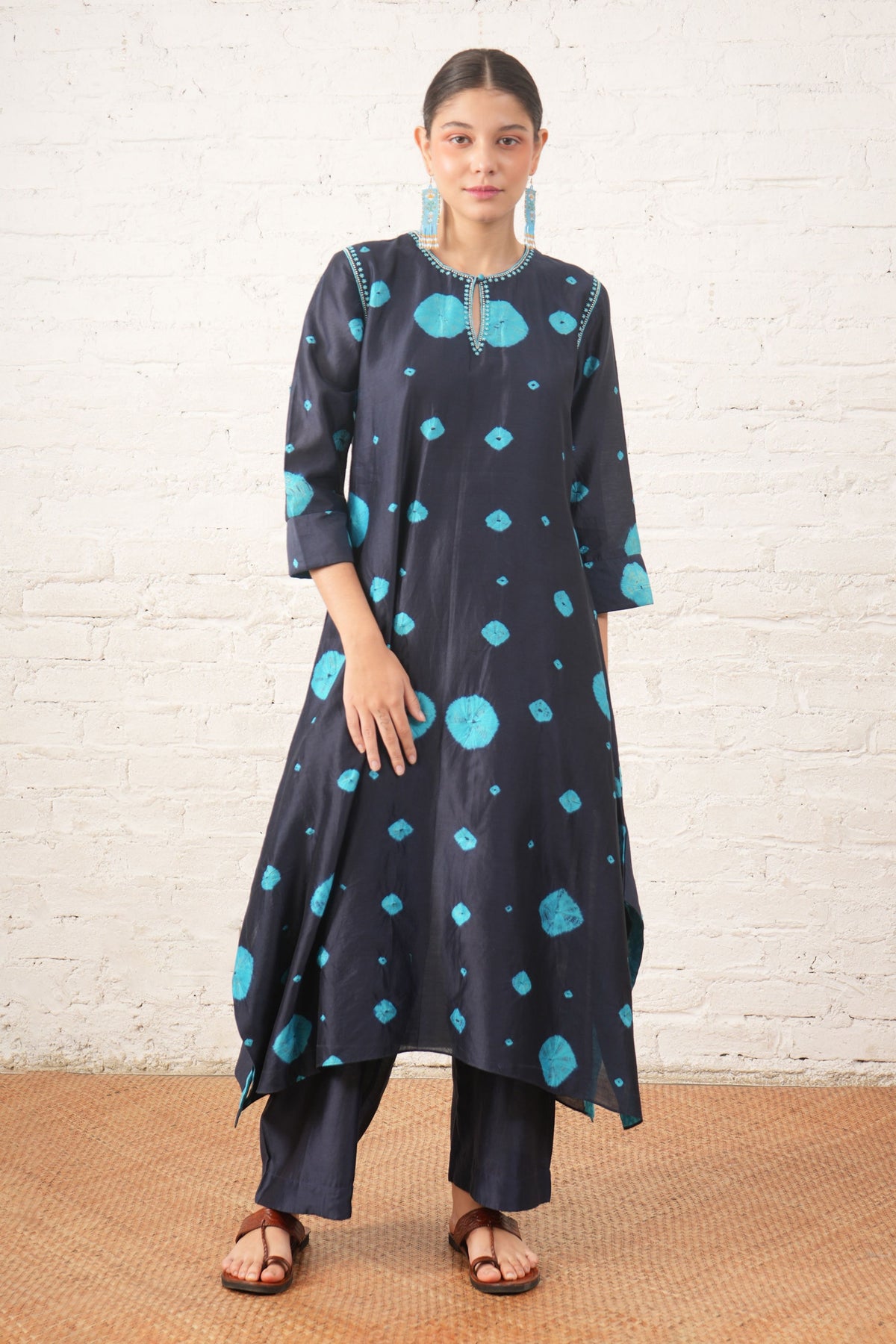 Indigo Bandhini Tunic Set