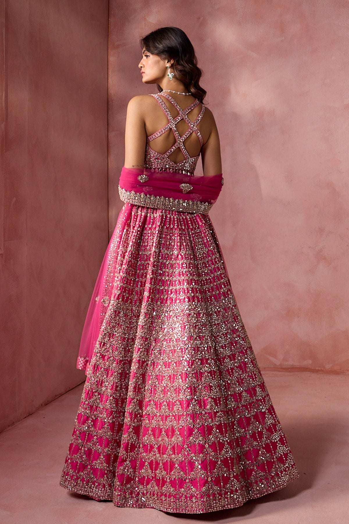 Fuchsia Pink Lehenga Set