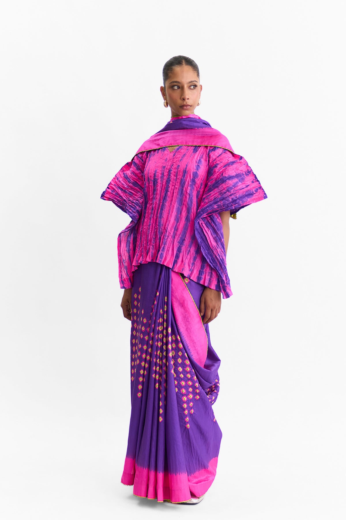 Beam Purple Saree