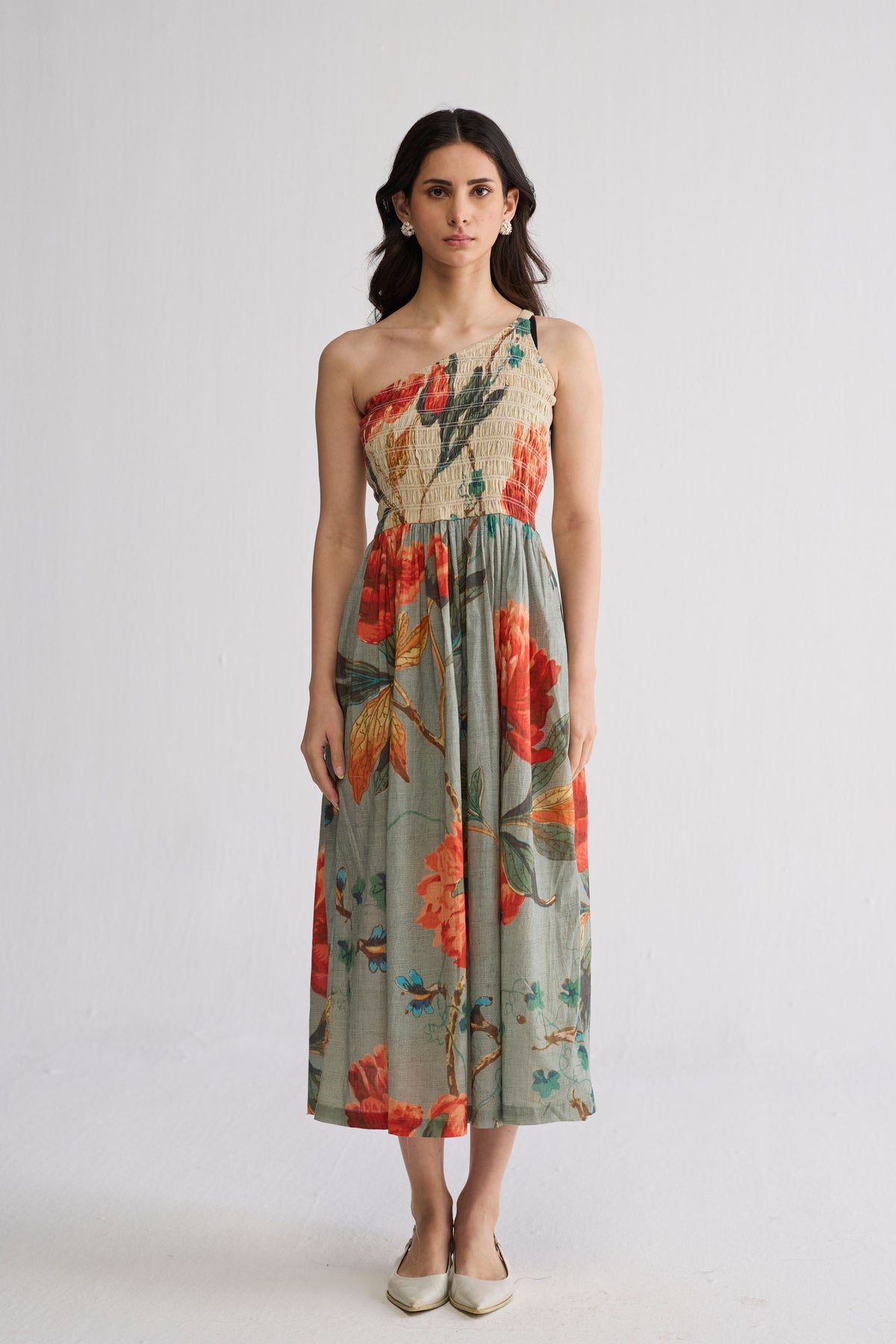 Cabbage One Shoulder Dress