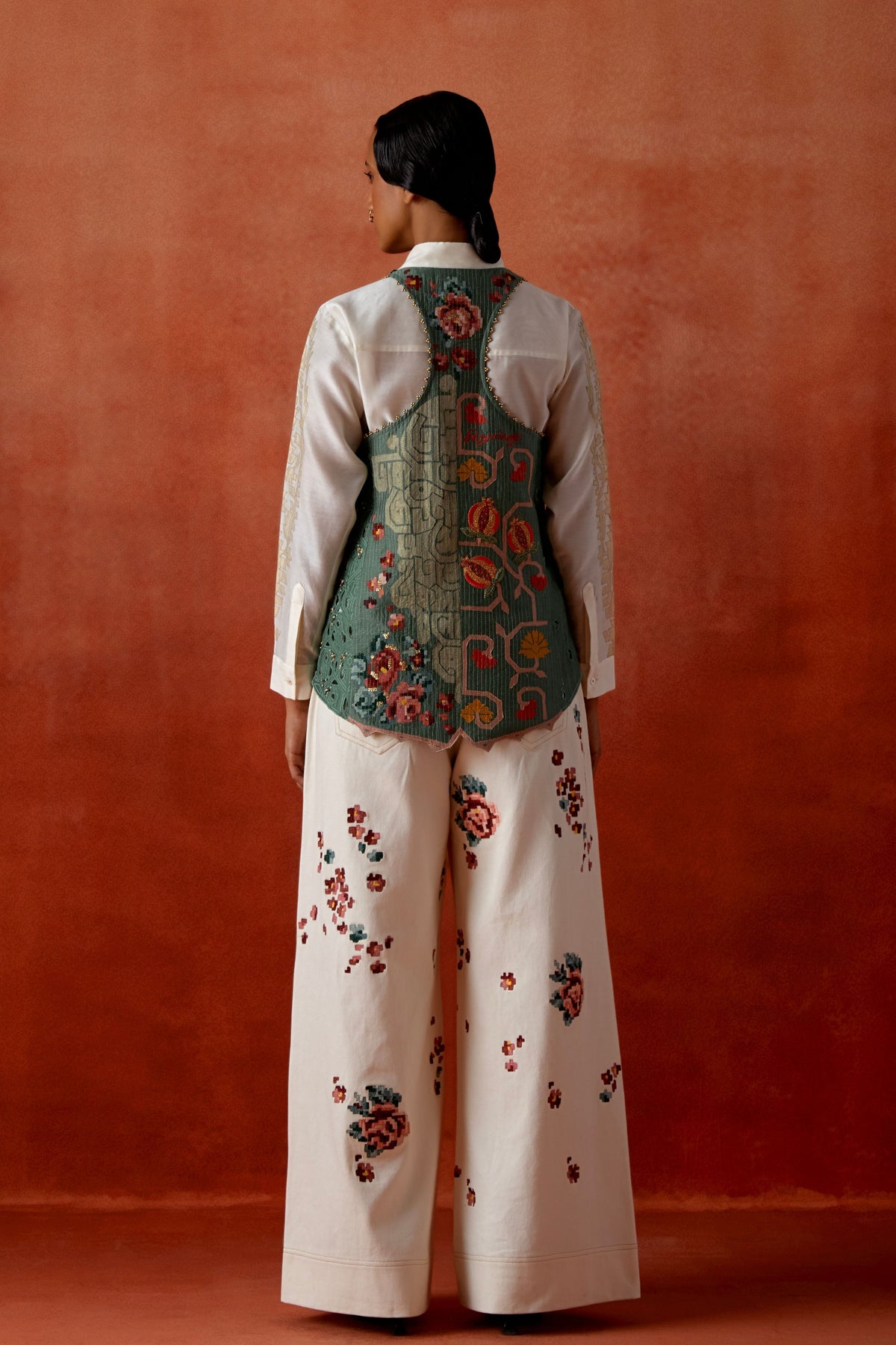 Teal Denim Jacket Set