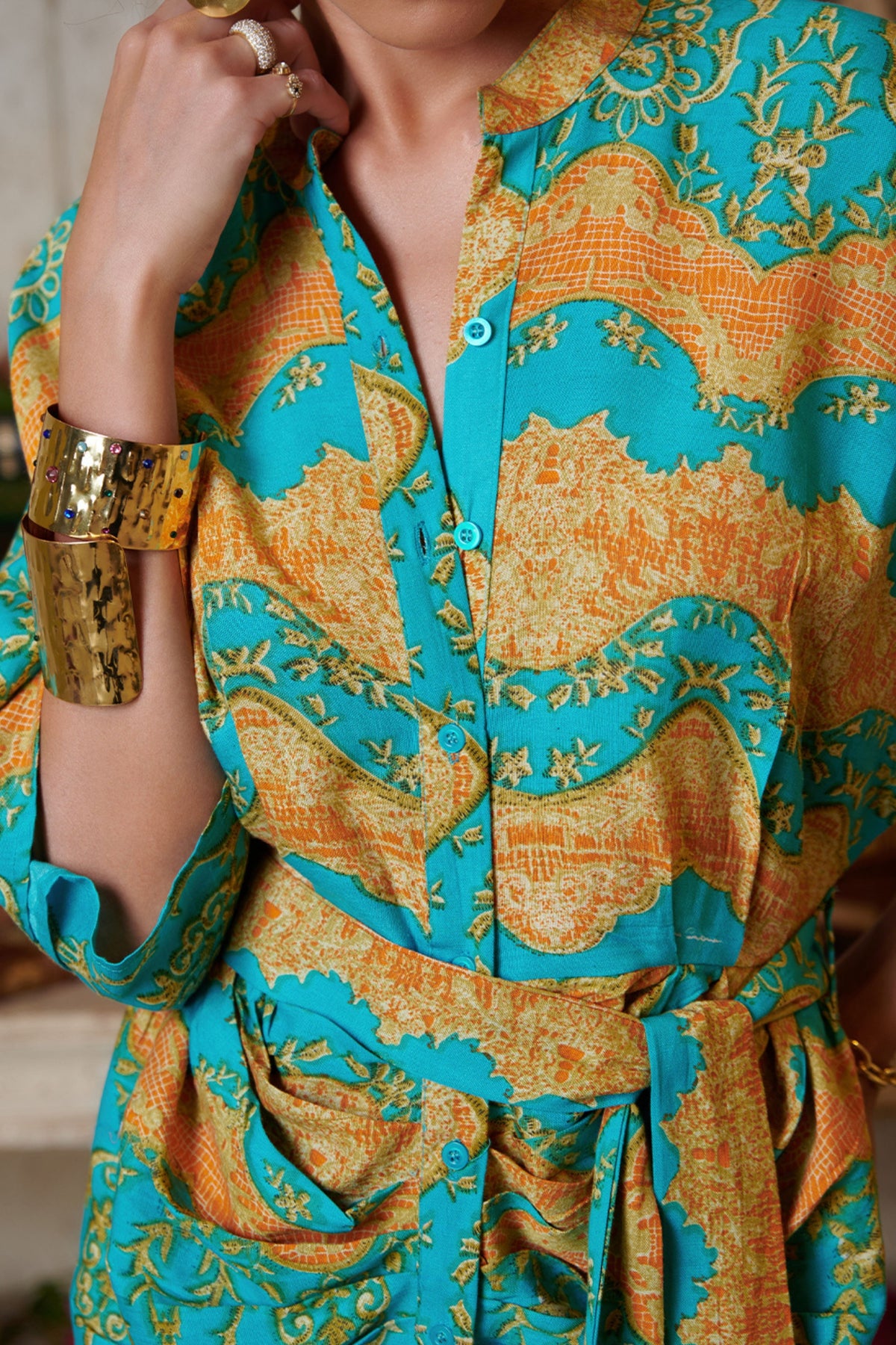 Teal Green Midi Dress