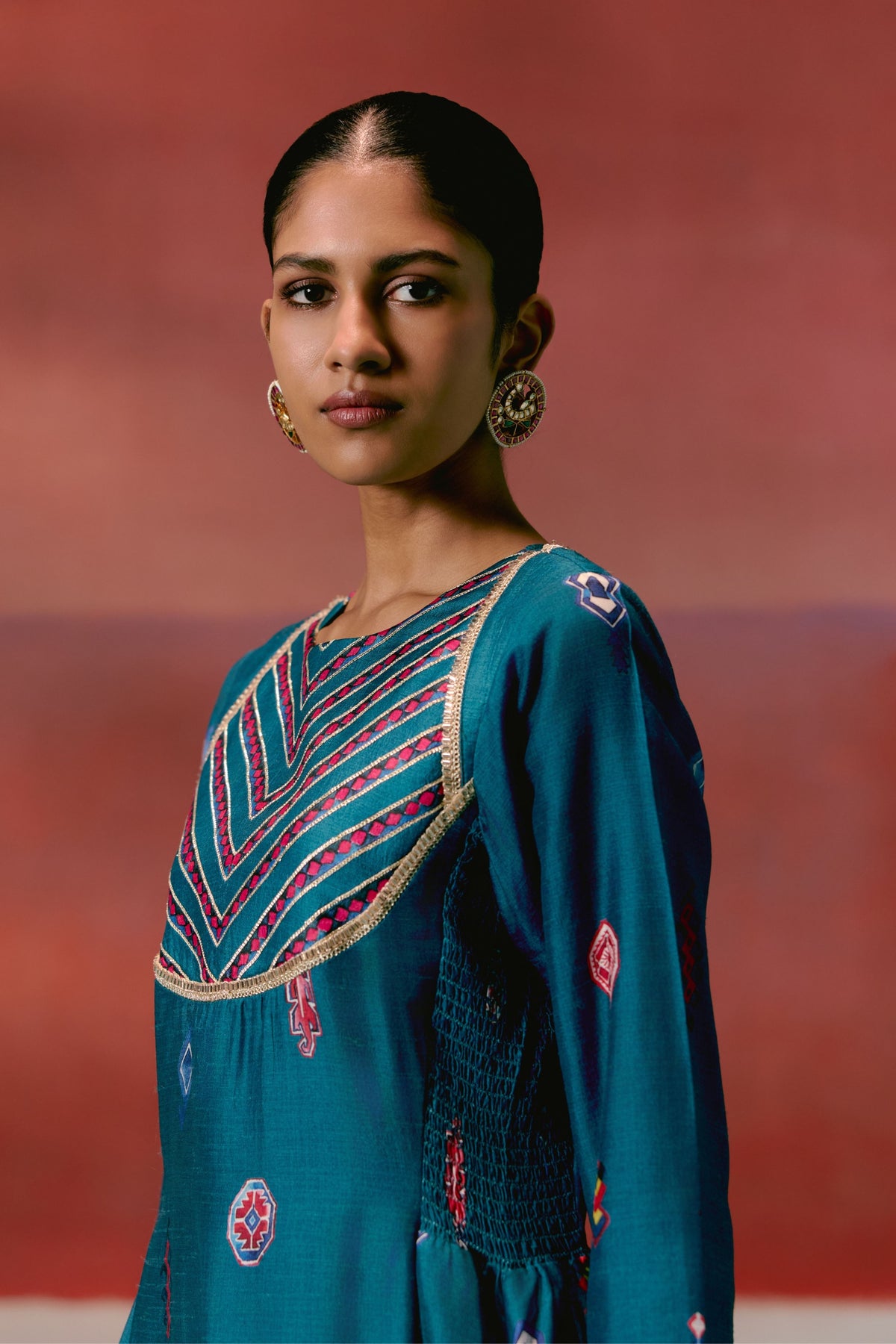 Aztec Anarkali Set