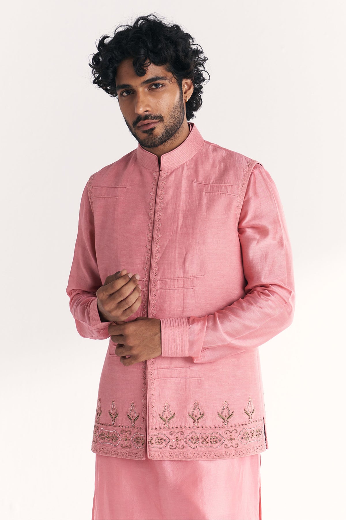 Jal Pink Nehru Jacket Set