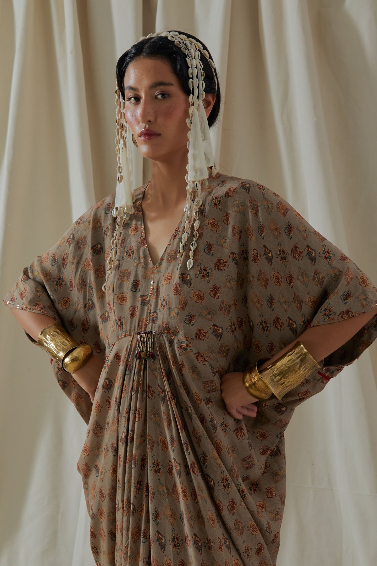 Zia Ecru Trapeze Kaftan