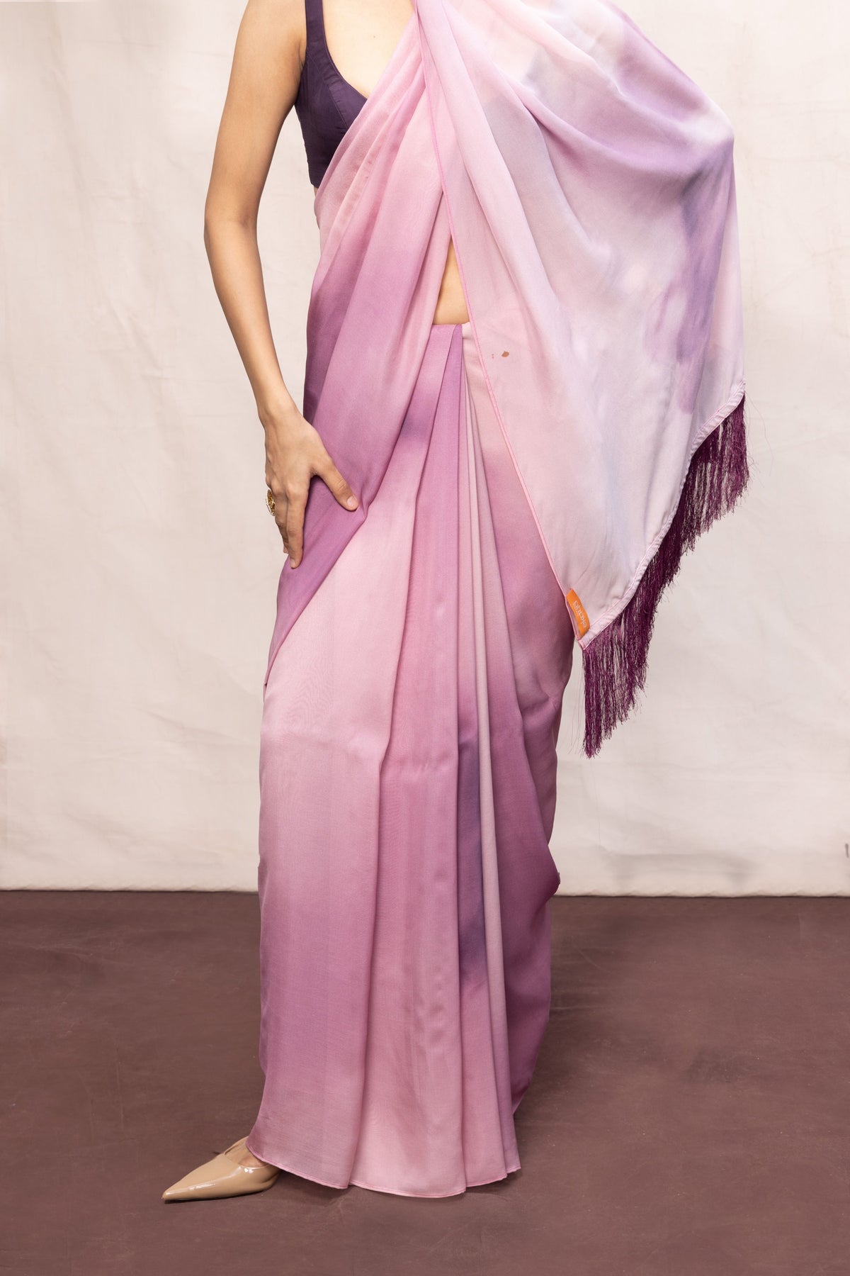 Purple & Pink Ombre Saree