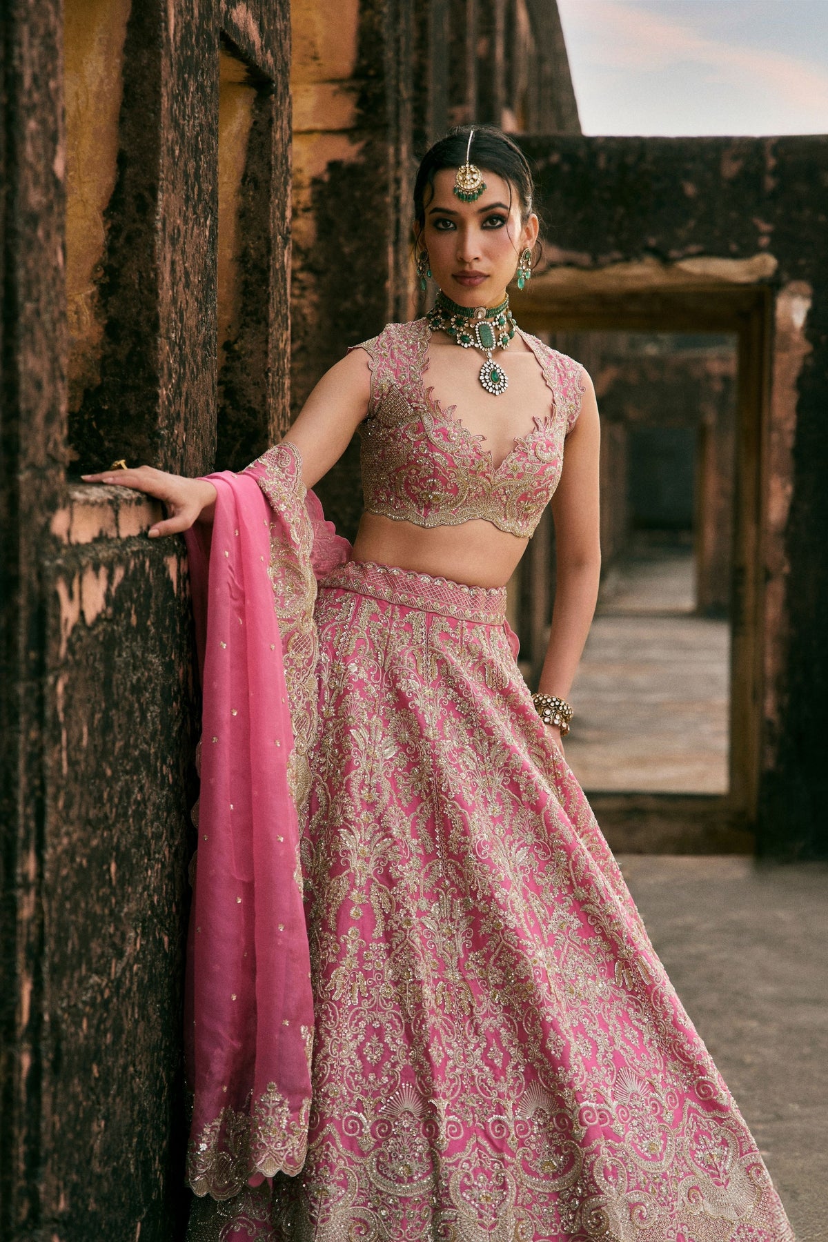 Pink Smiti Lehenga Set