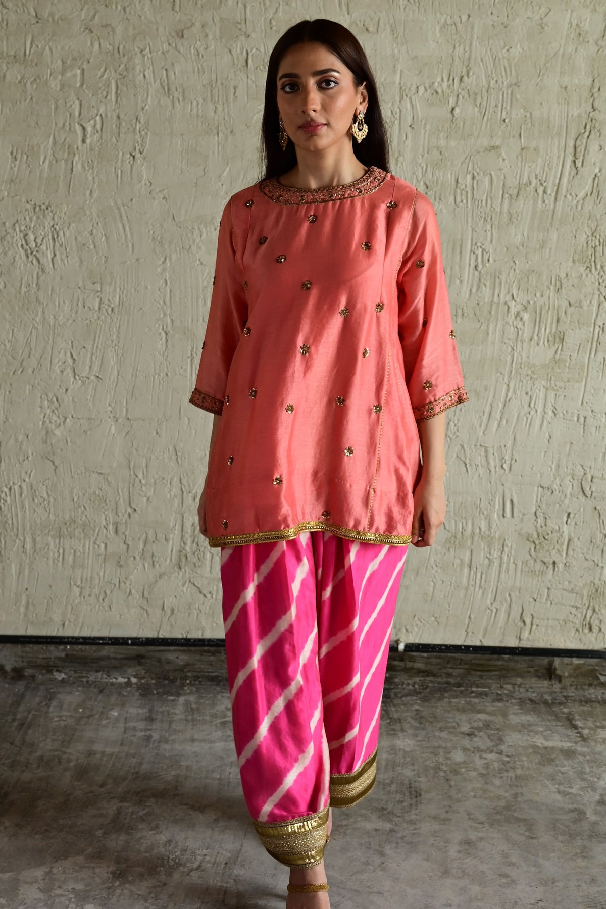 Rose Pink Padma Choga Set