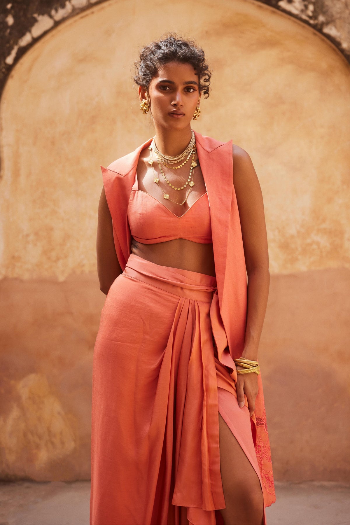 The Coral Chic Jacket Set