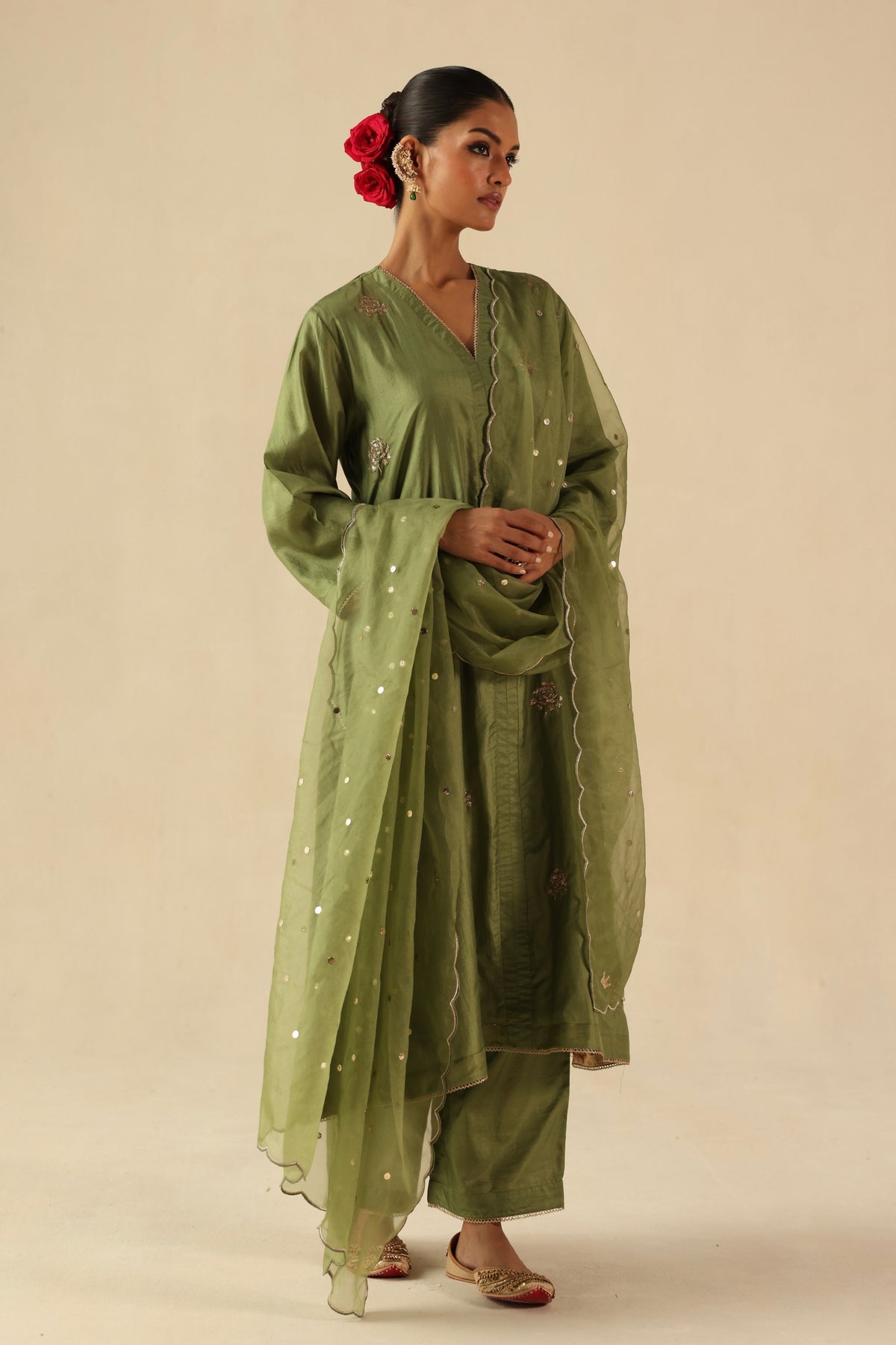 Green Kohinoor Kurta Set
