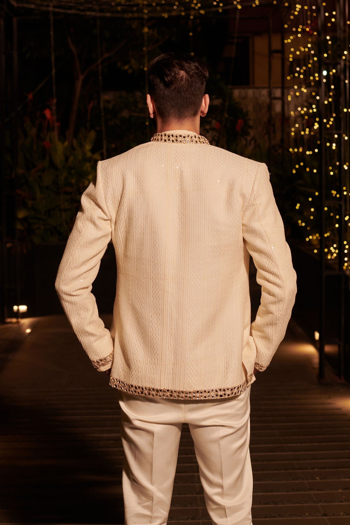 Ivory Mens Jacket Set