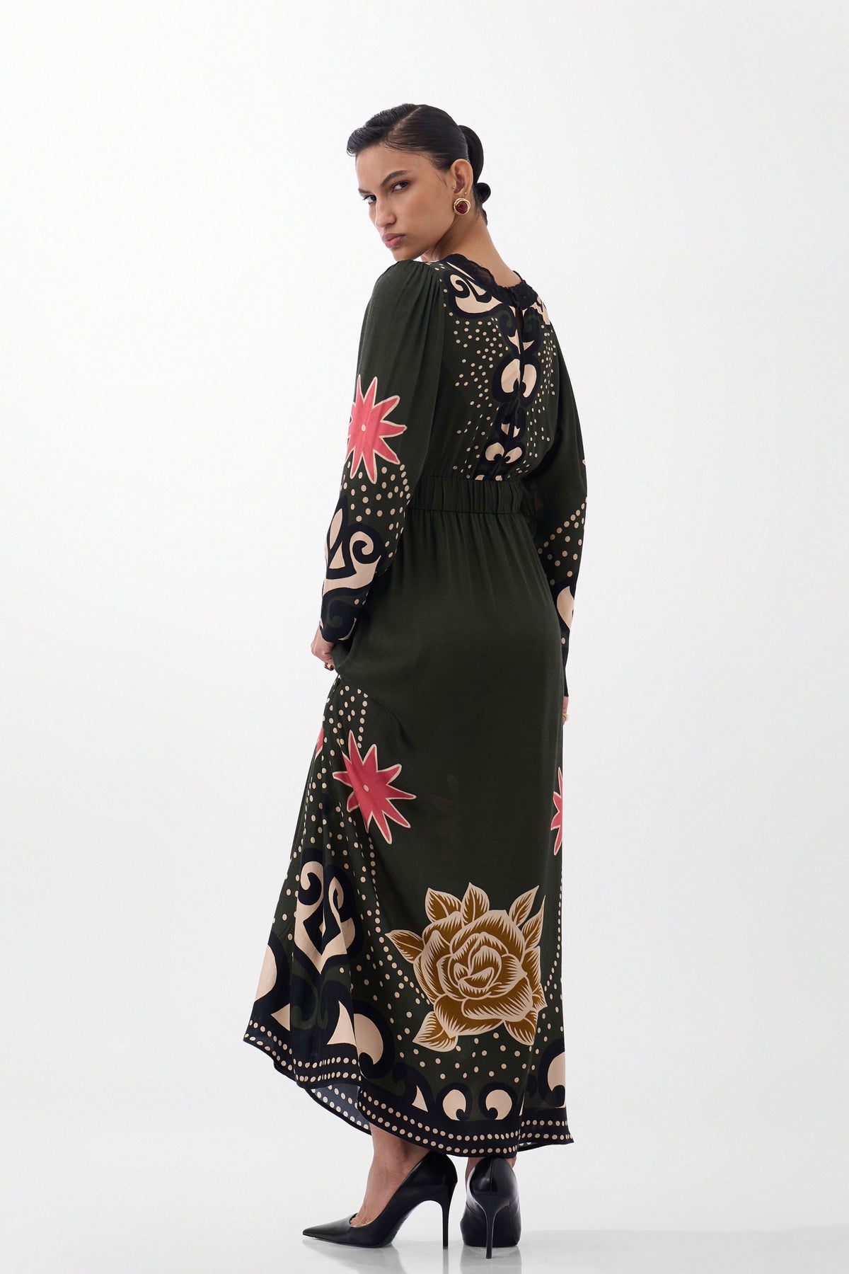 Aura Maxi Old Rose Dress