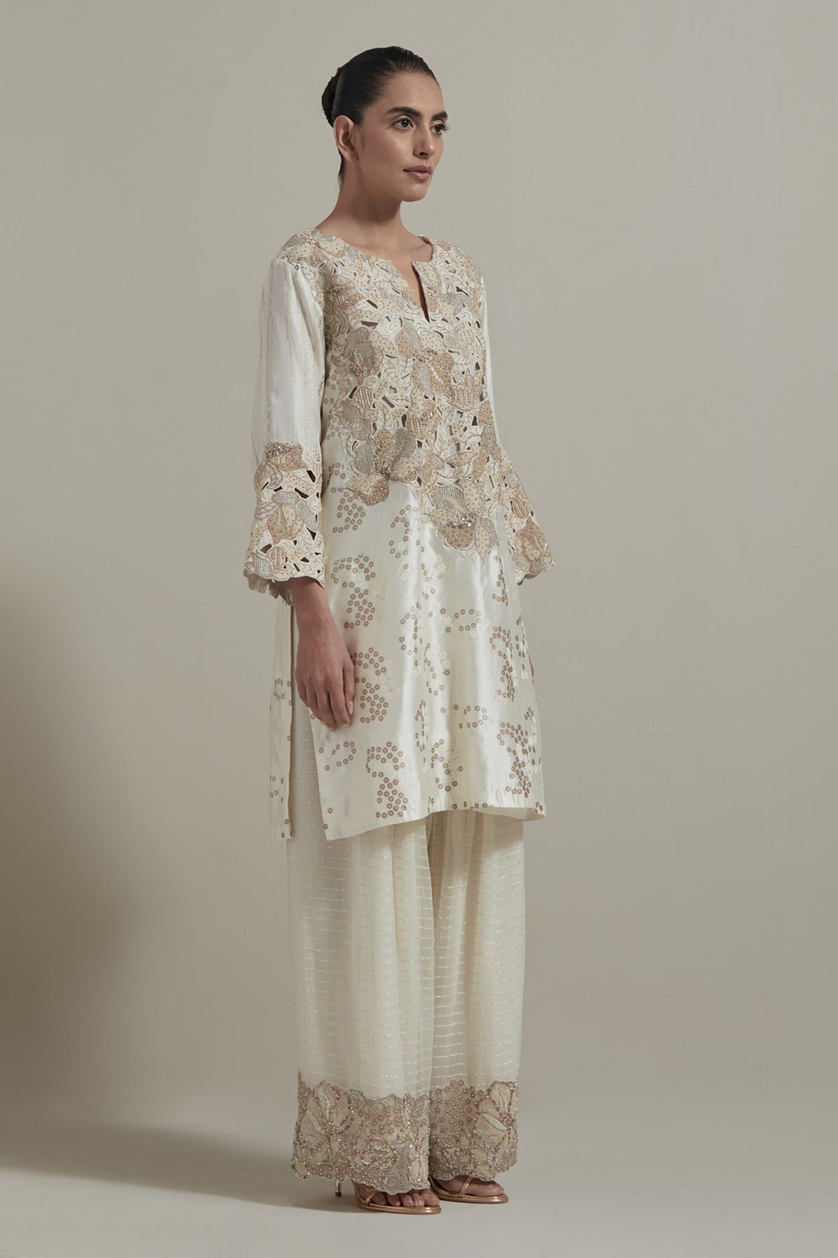 Ivory Cutwork Kurta Set