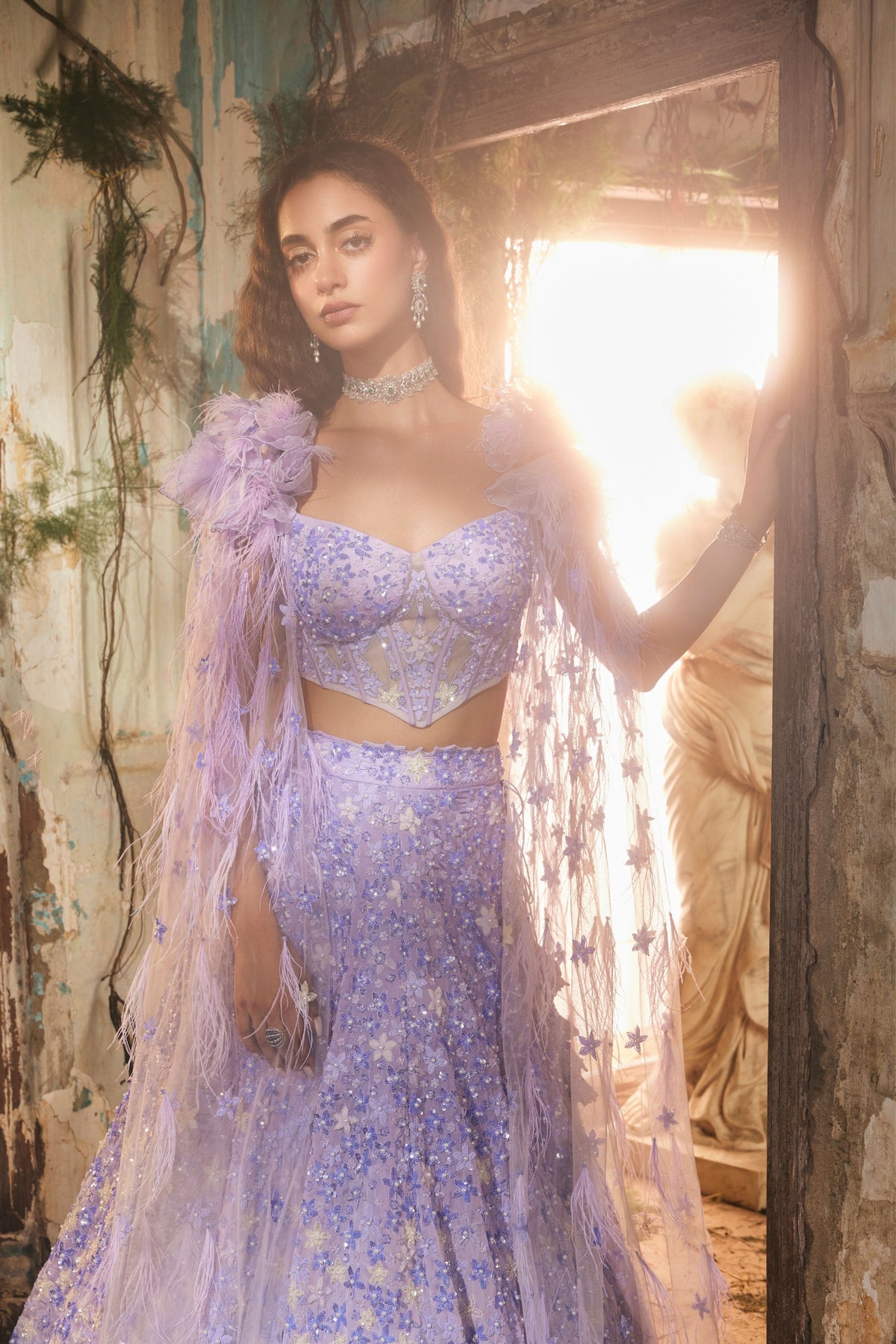 Amethyst Bloom Lehenga Set