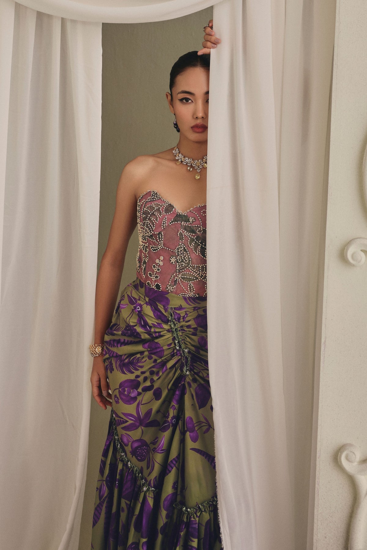 Multi Color Skirt Set