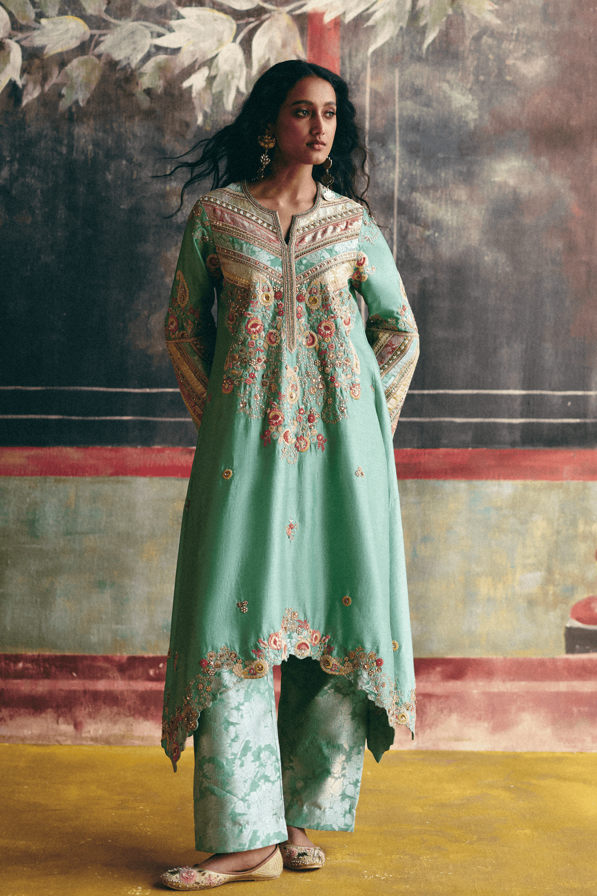 Cyan Hanky Kurta Set