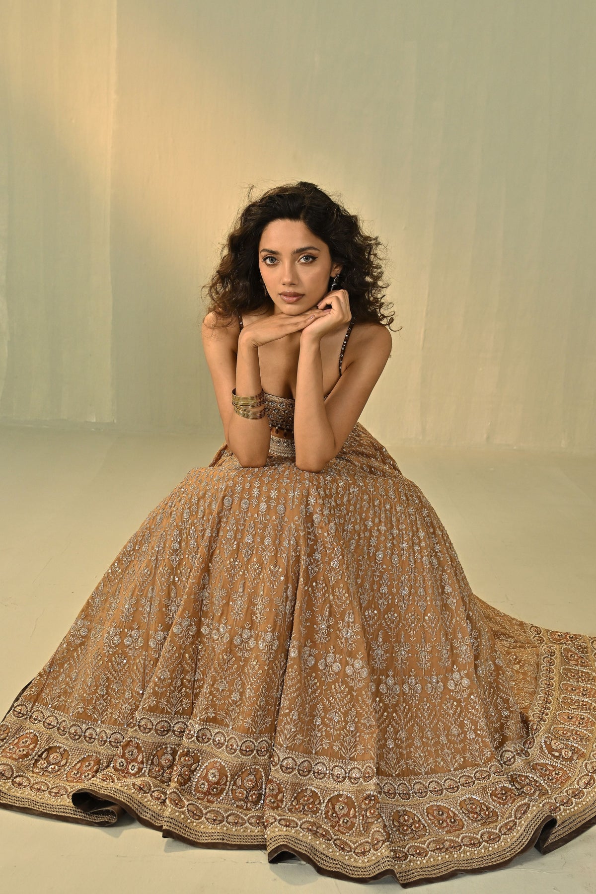 Zuleikha Sleeve Less Lehenga Set