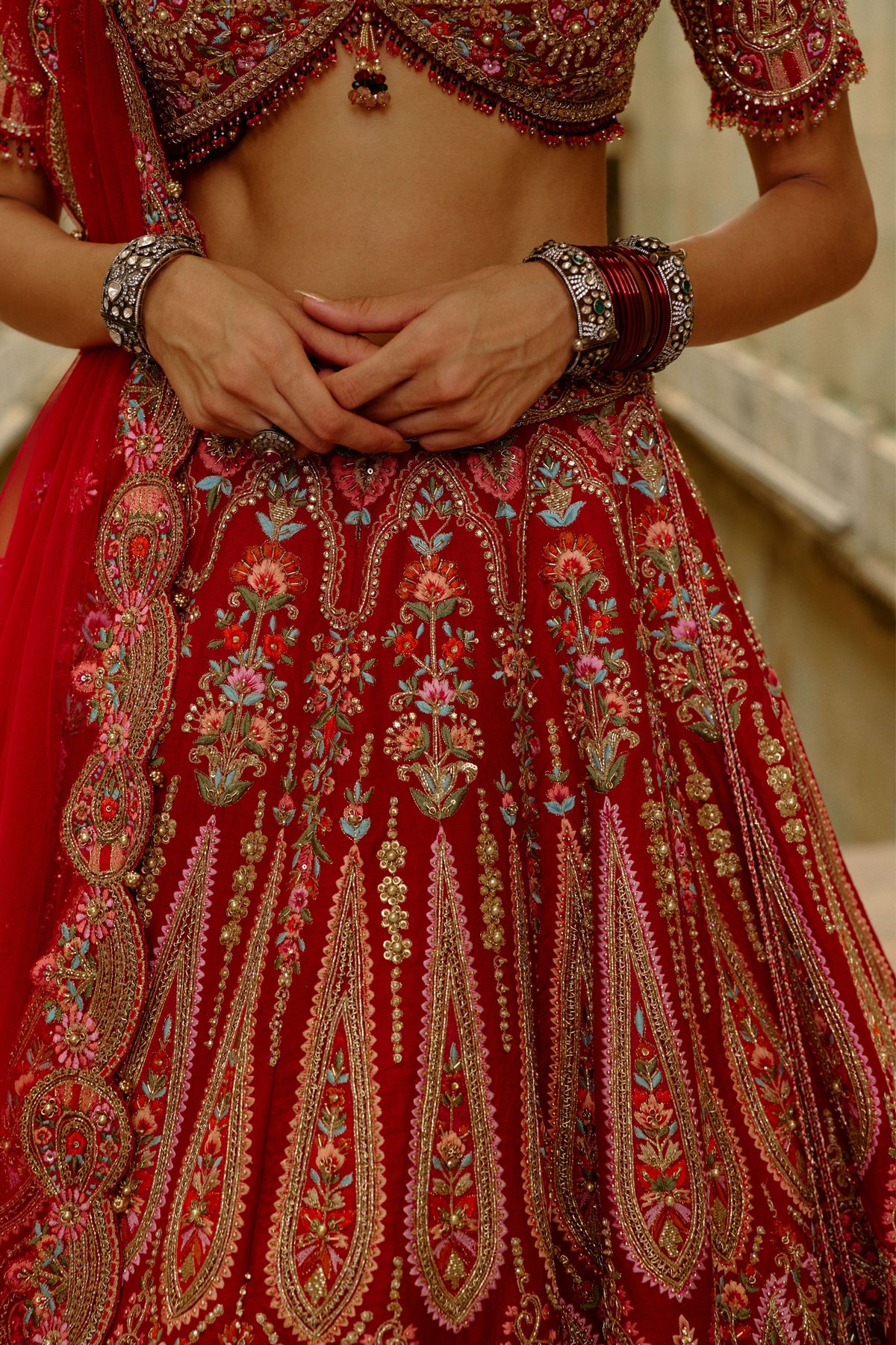 Resham Work Lehenga Set