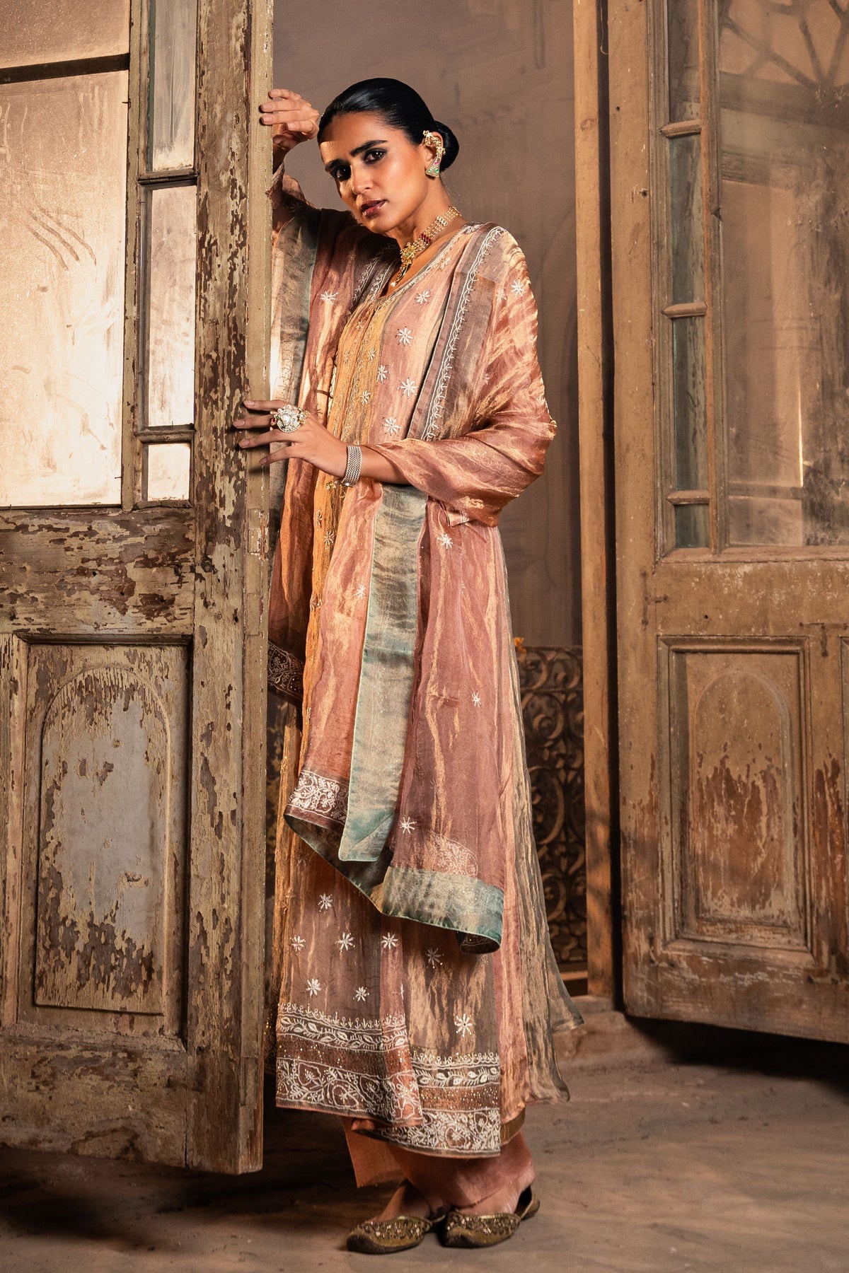 Rose Pink Anarkali Set