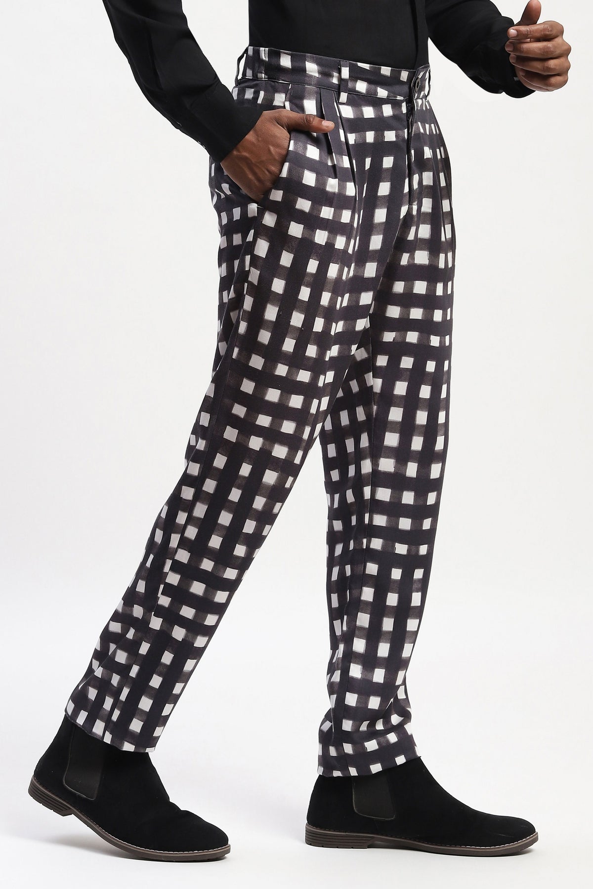Watercolour Checks Trouser