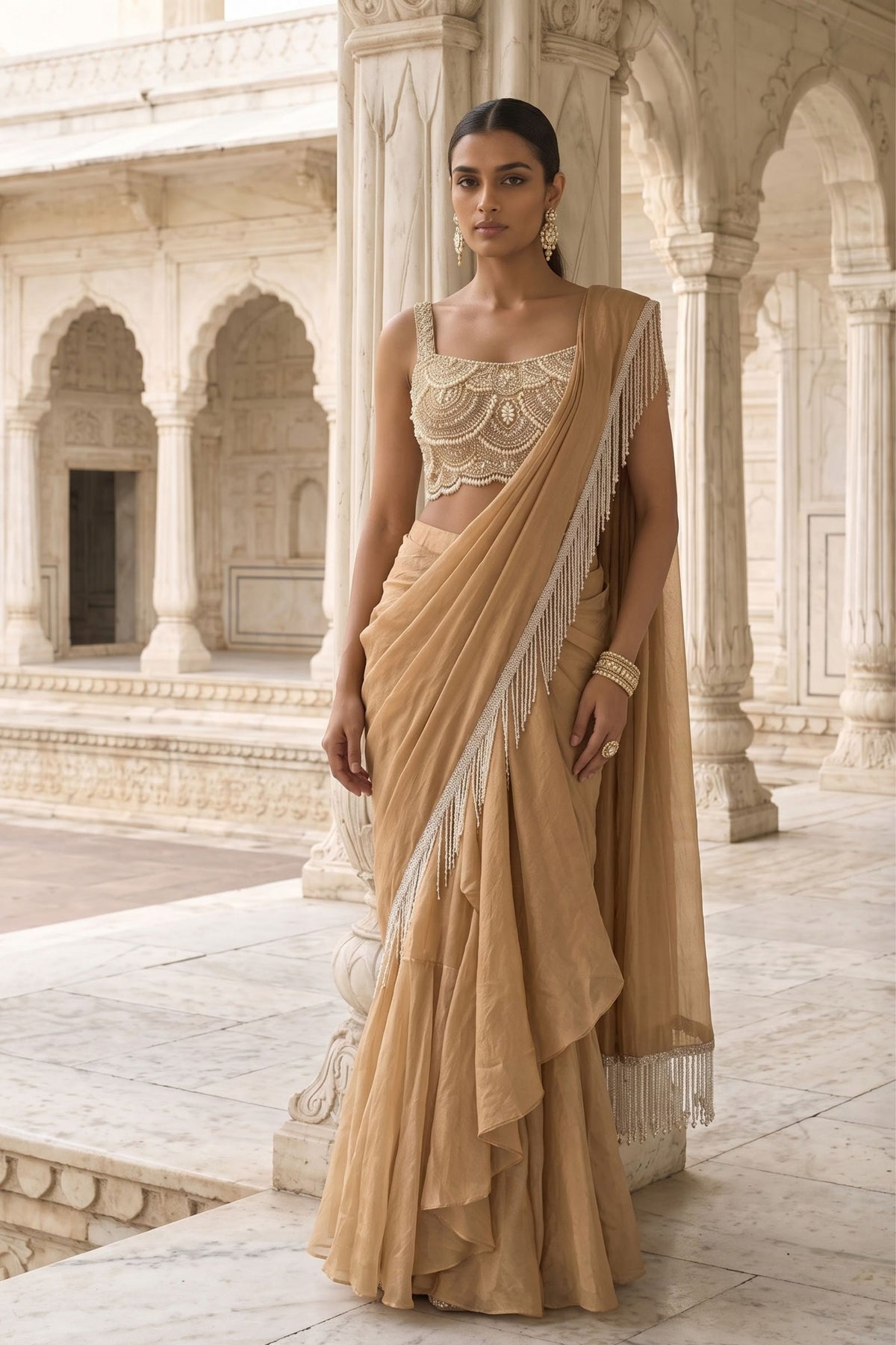 Muktavali Draped Saree Set