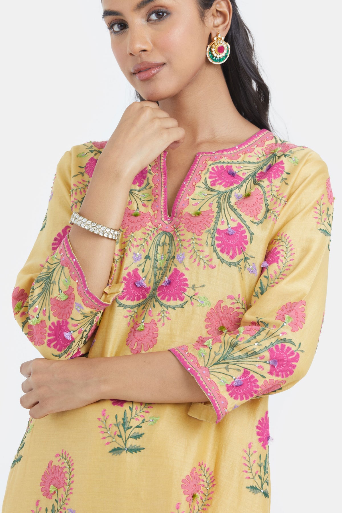 Yellow Straight Kurta Set