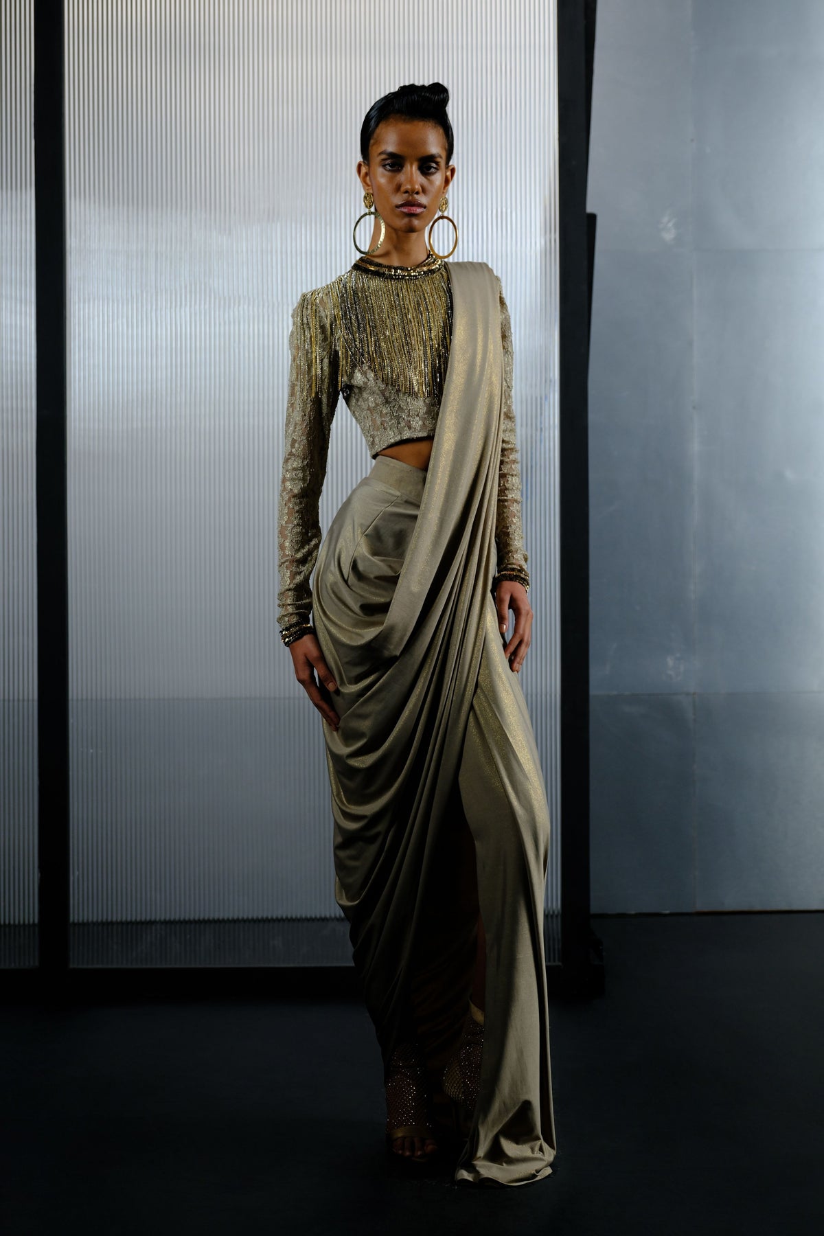 Mouse Pre-Draped Saree
