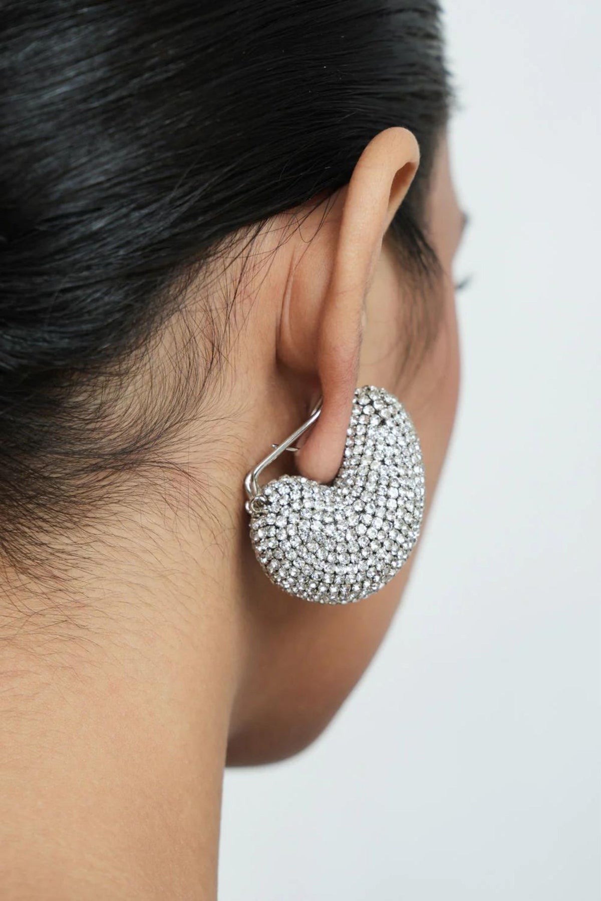 Kaju Earrings In Sparkling White