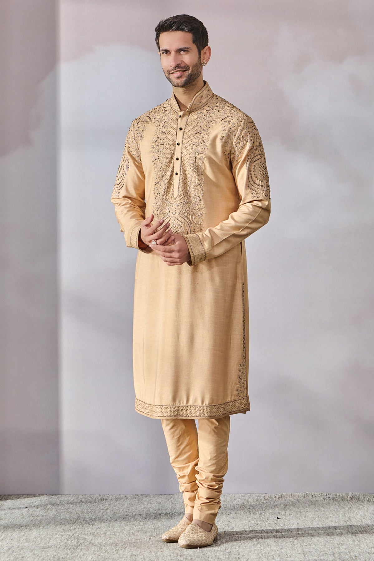 Embroidered Classic Kurta With Pants