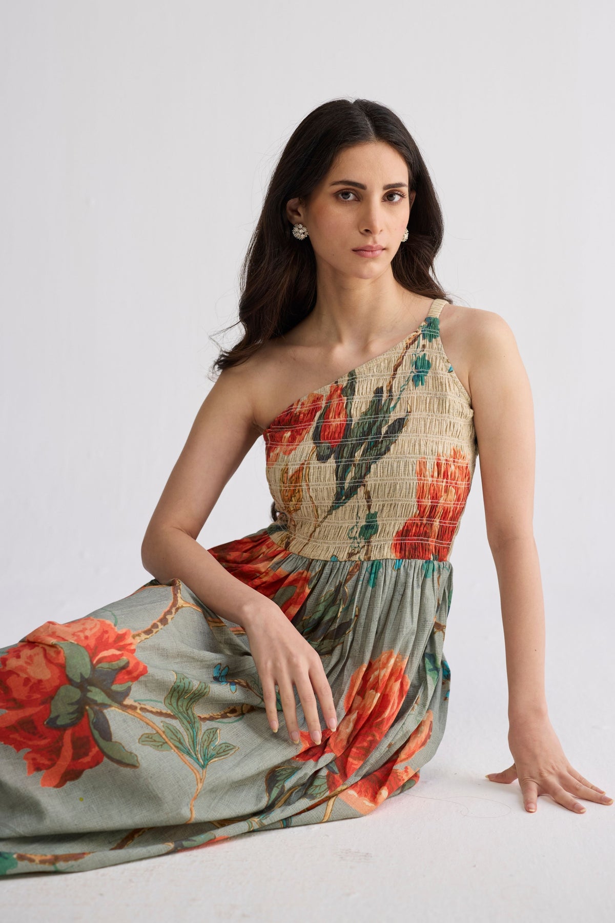 Cabbage One Shoulder Dress