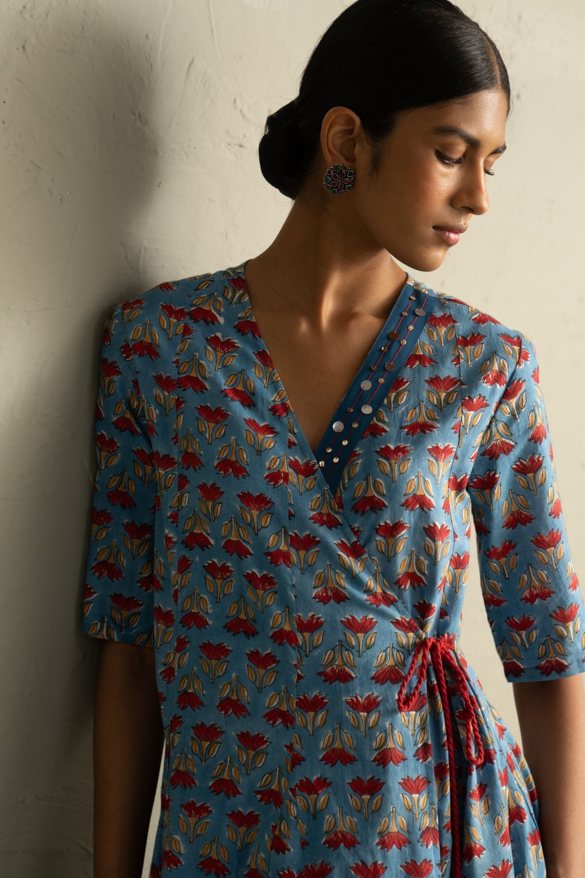 Blue Wrap Around Dress