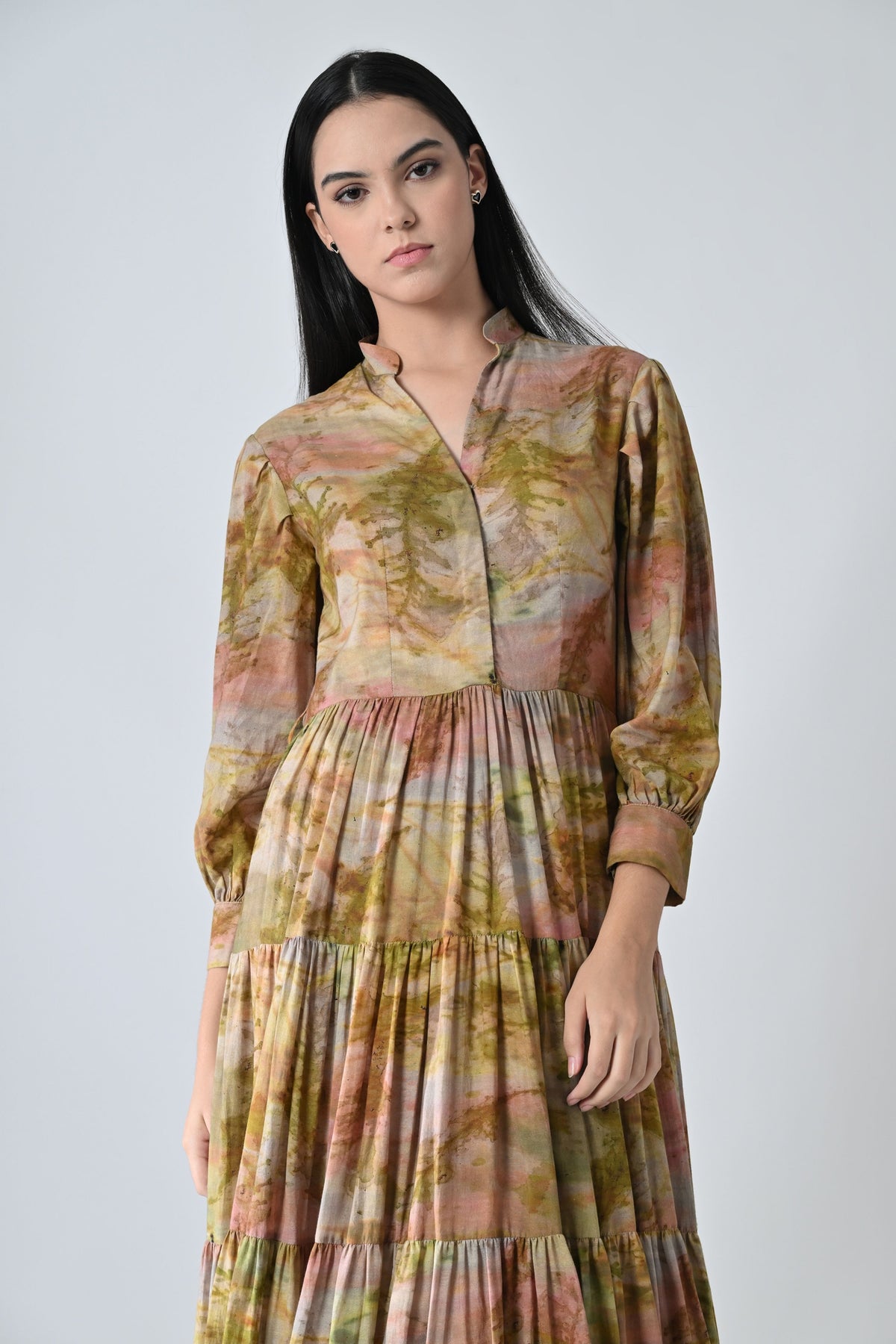 Autumn Bloom Tiered Dress