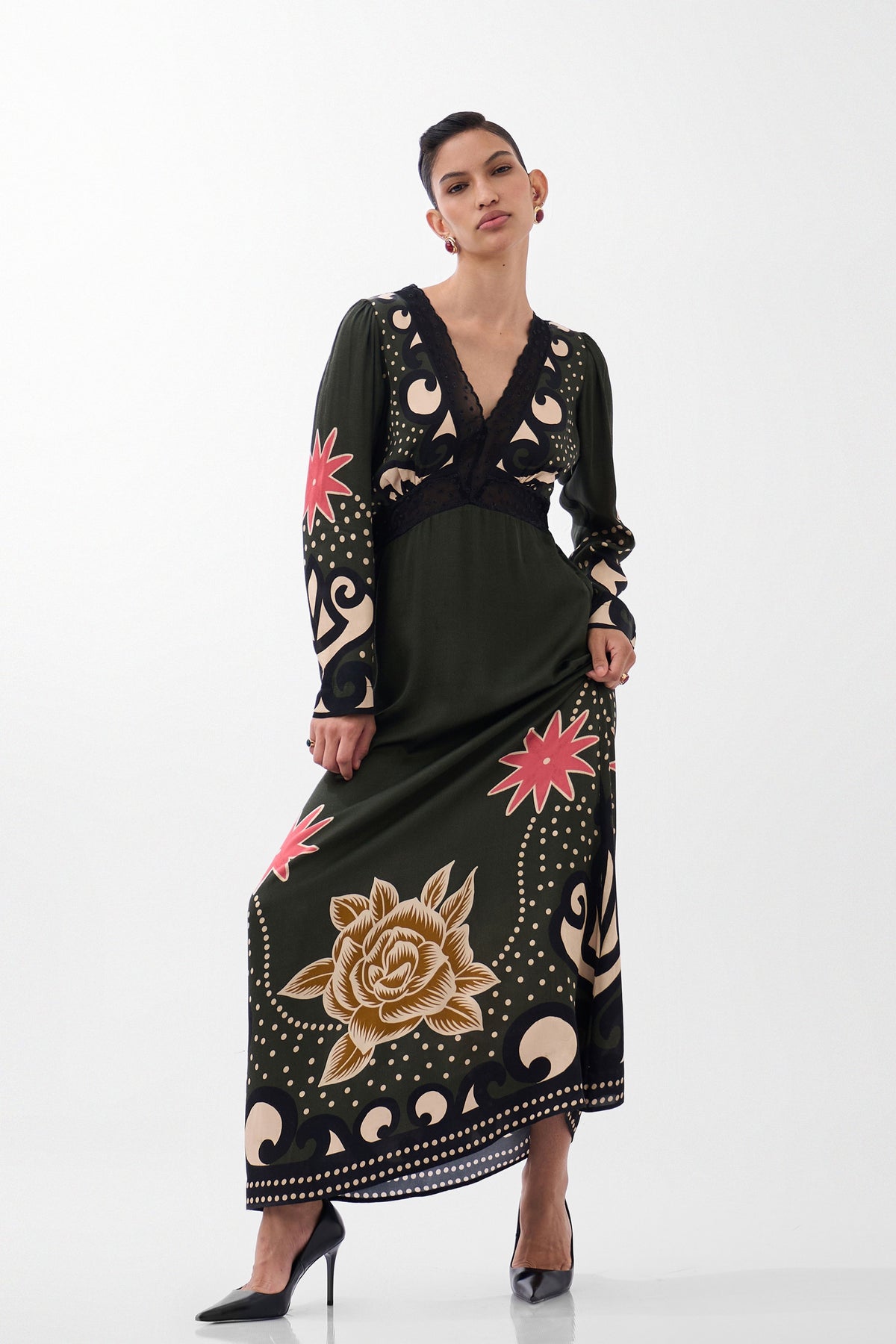 Aura Maxi Old Rose Dress