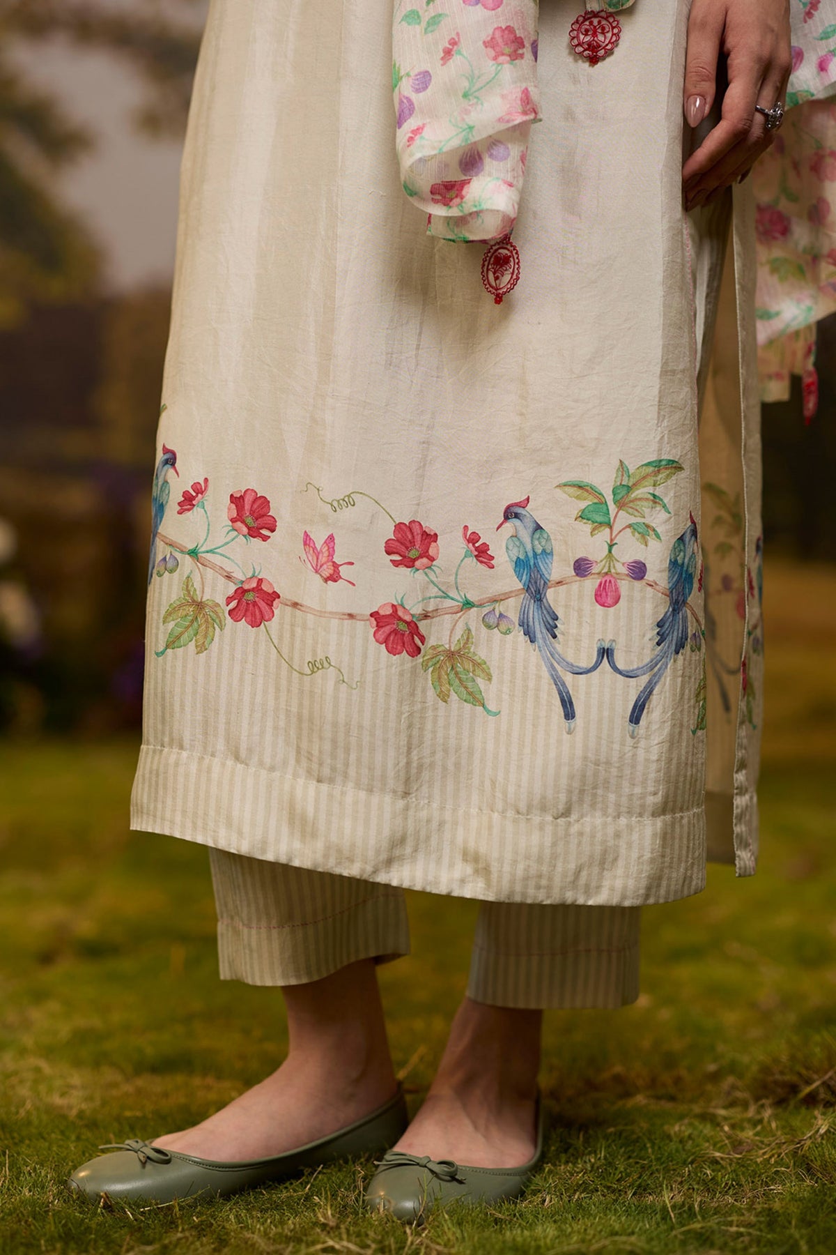 Garden's Edge Ivory Kurta Set