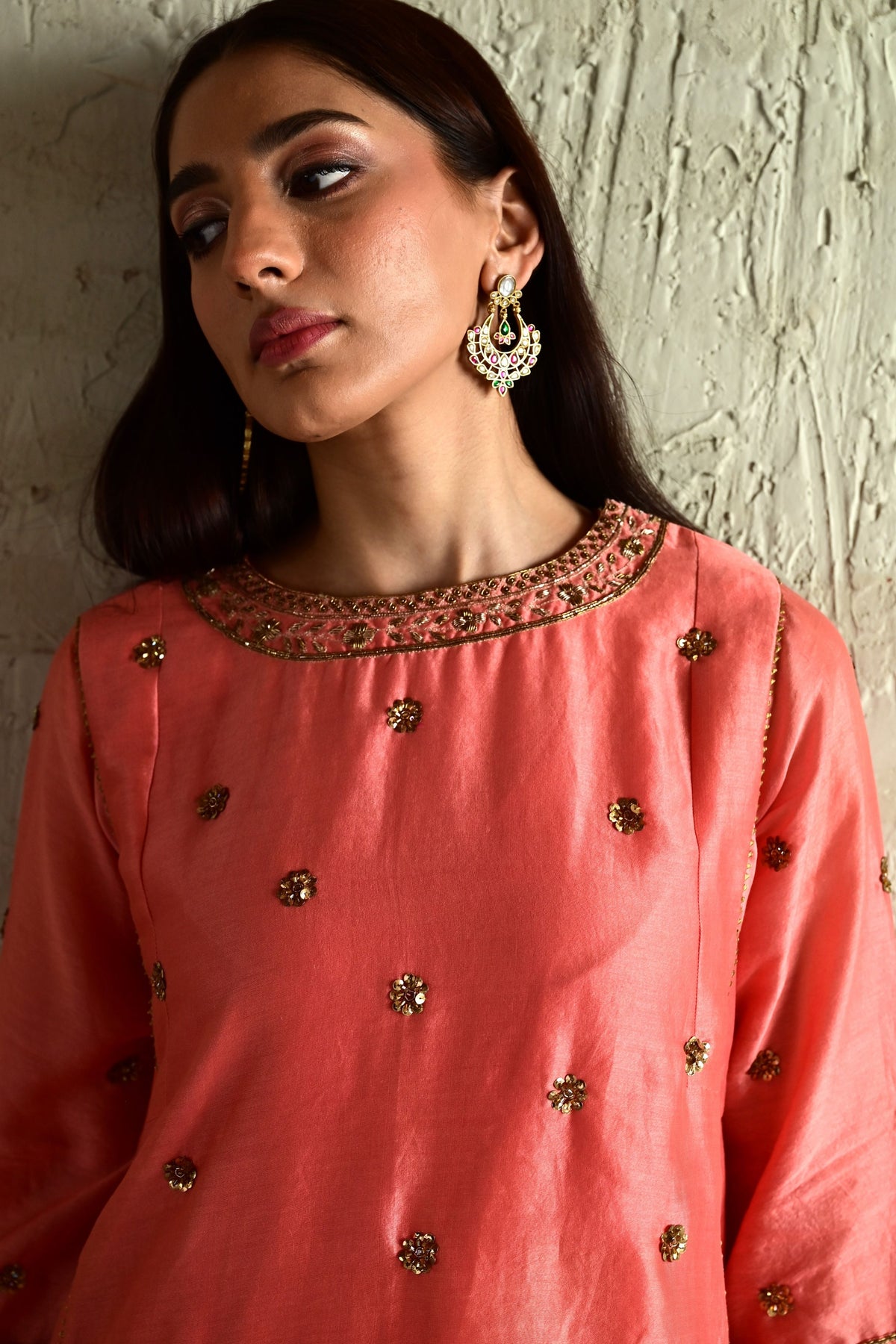 Rose Pink Padma Choga Set