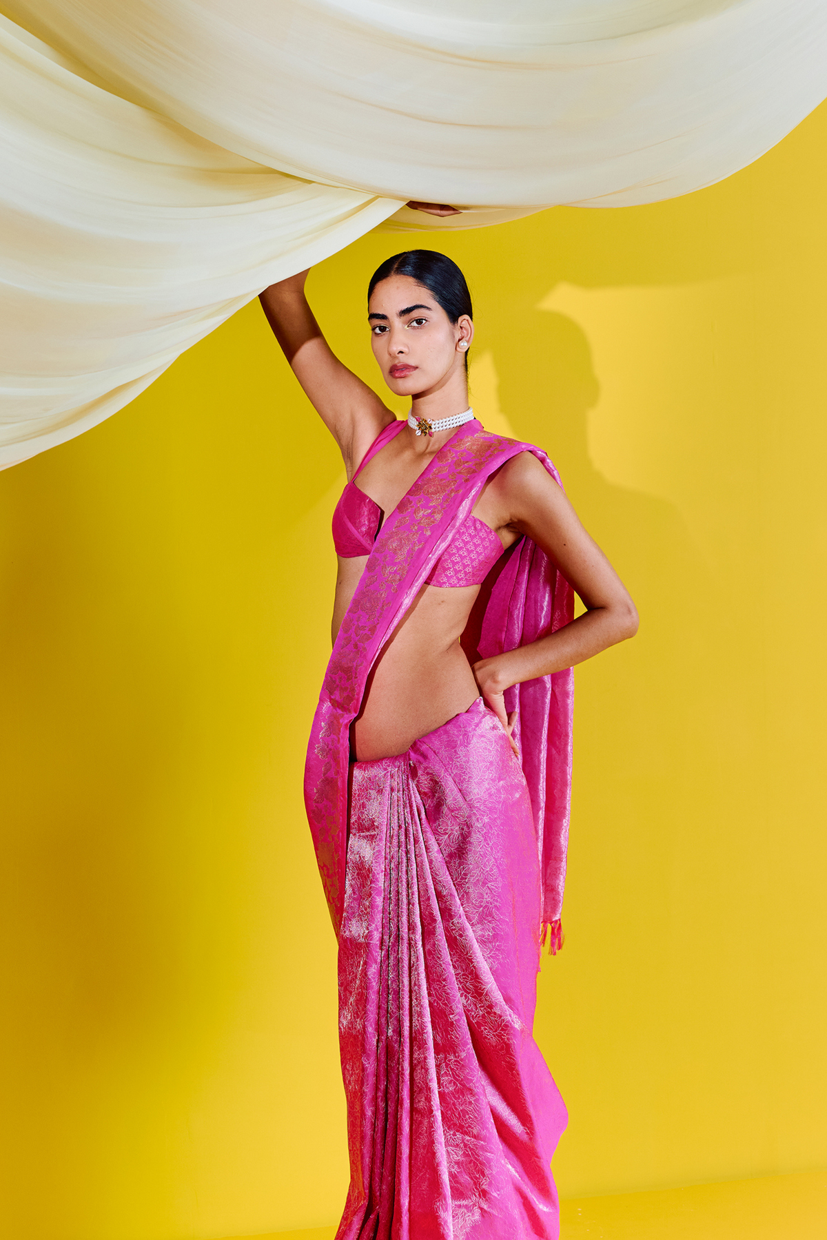Pink Silk Handwoven Saree