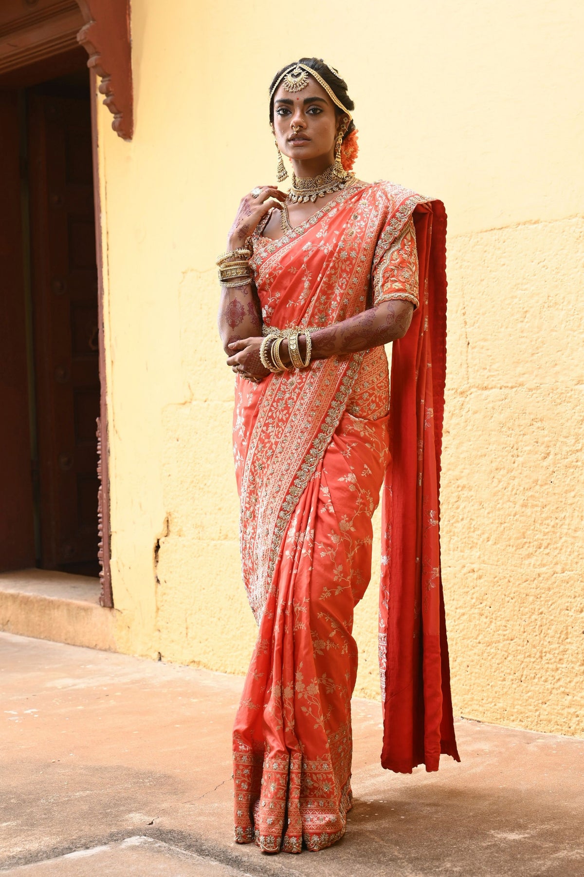 Shringar Orange Saree