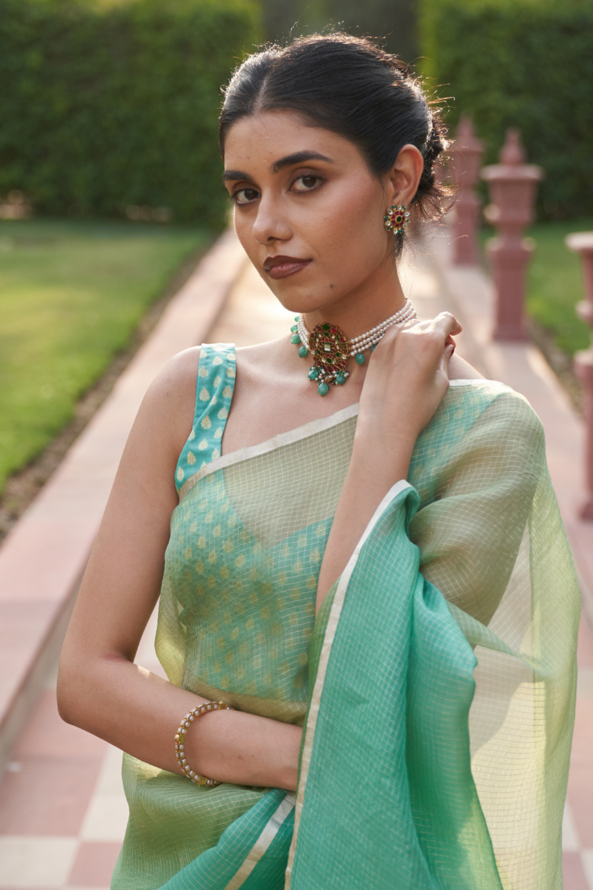 Urmi Green Saree