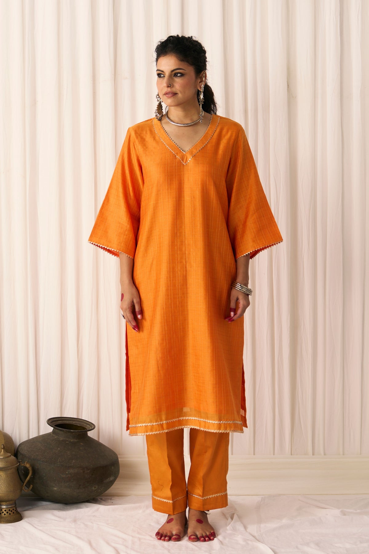 Radha Orange Kurta Set