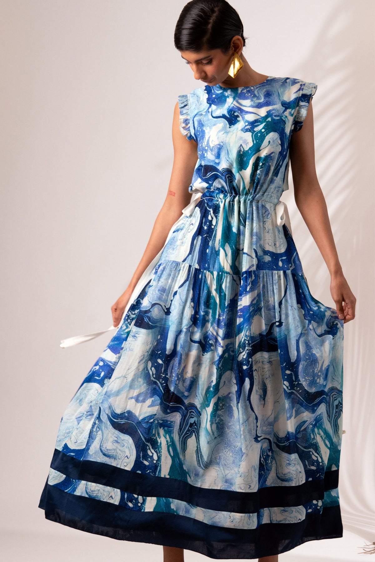 Denise Ruffled Midi Dress
