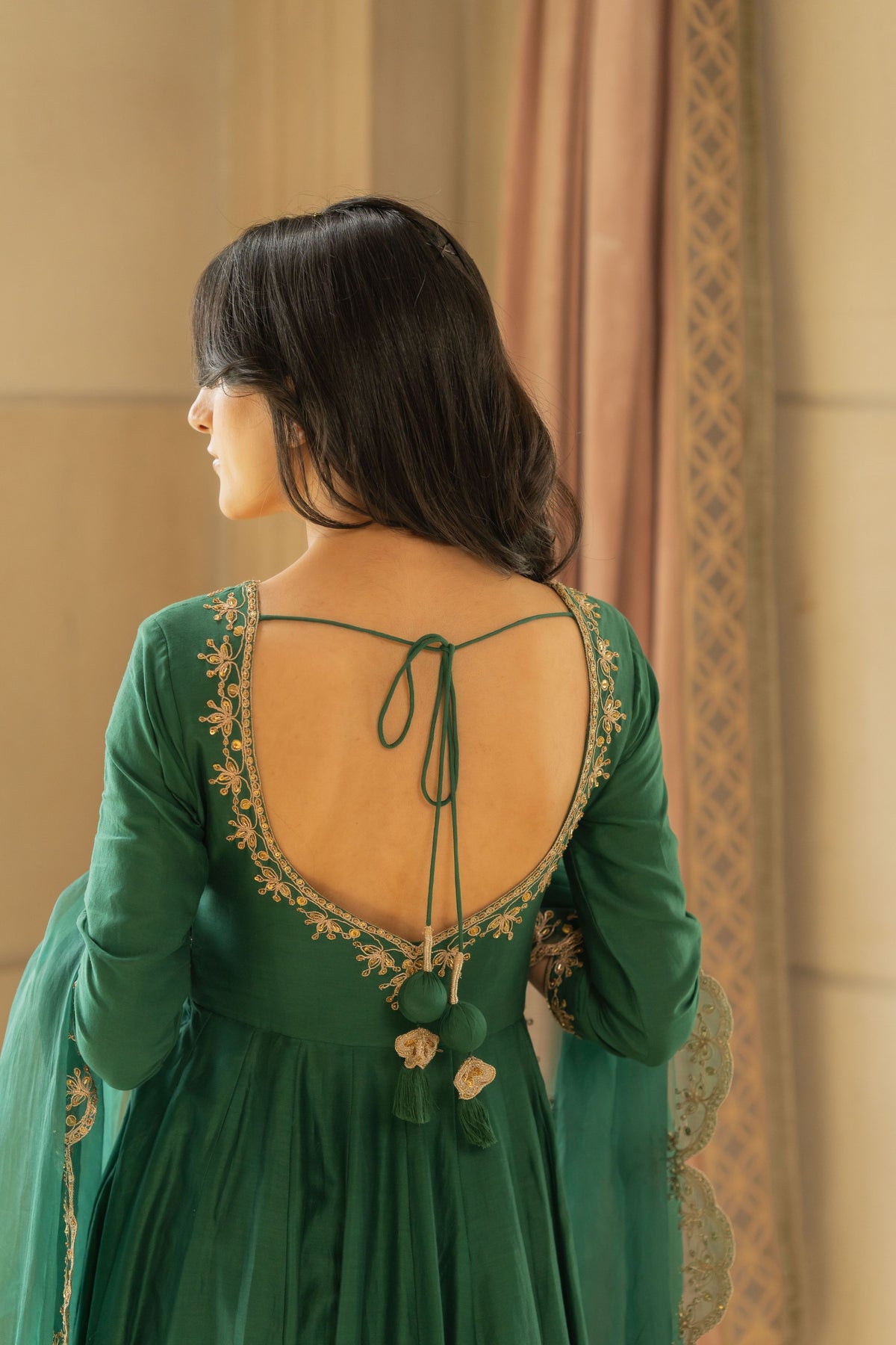 Emerald Green  Anarkali Set