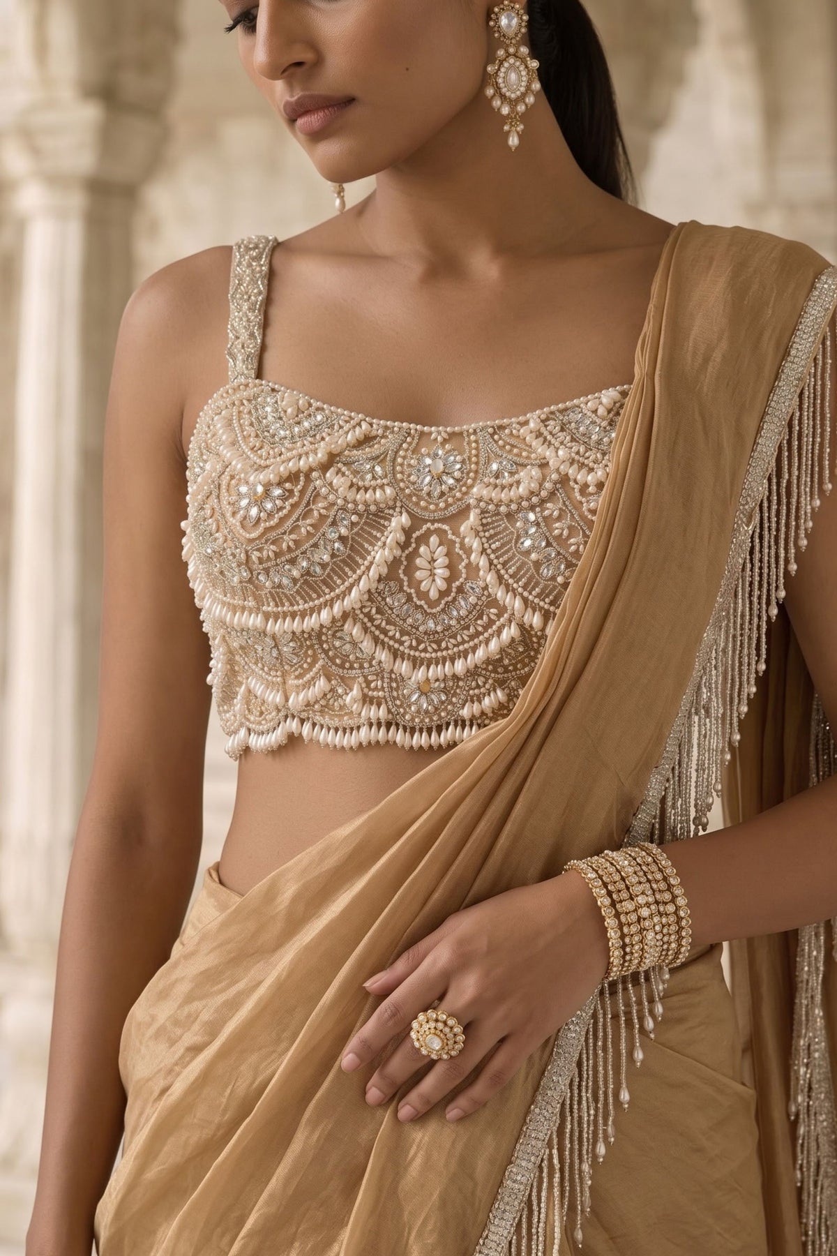 Muktavali Draped Saree Set