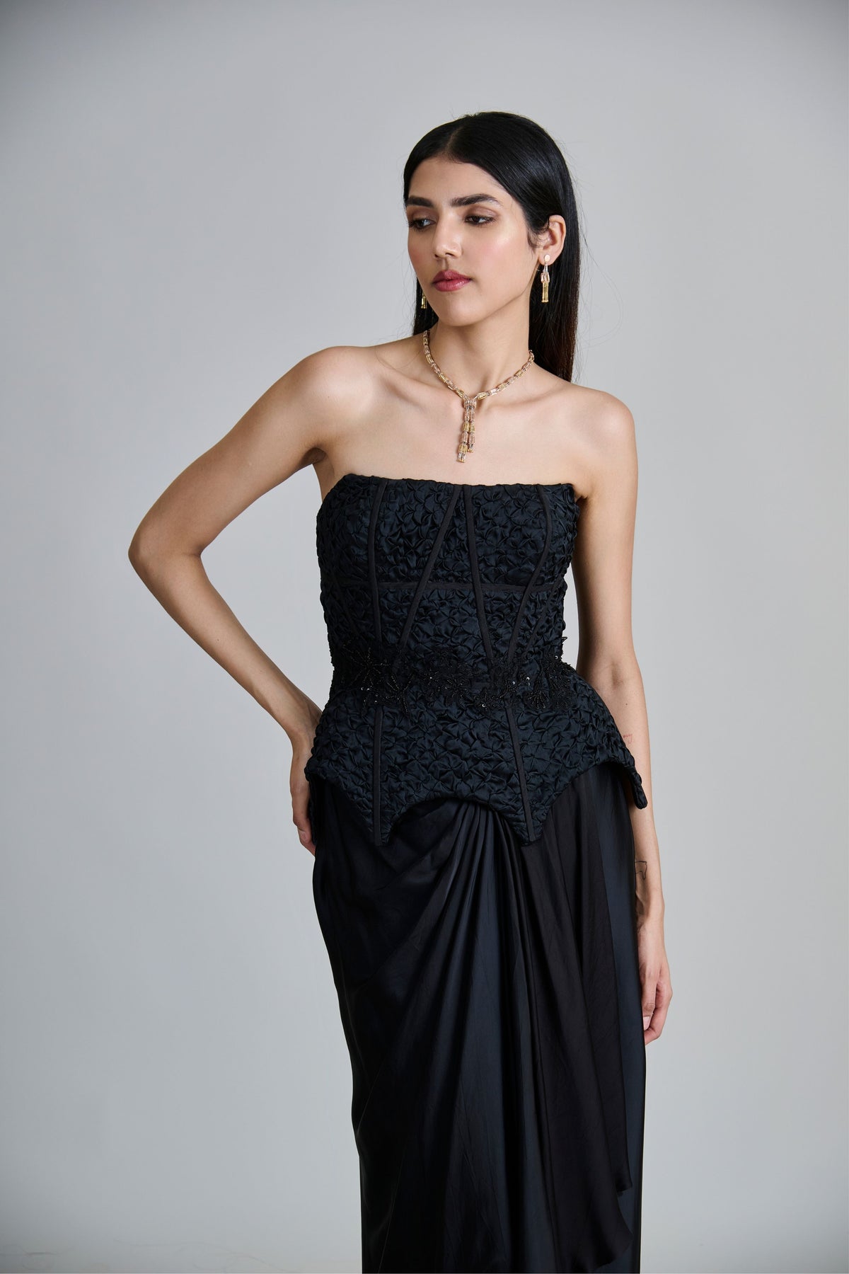 Ciara Black Skirt Set