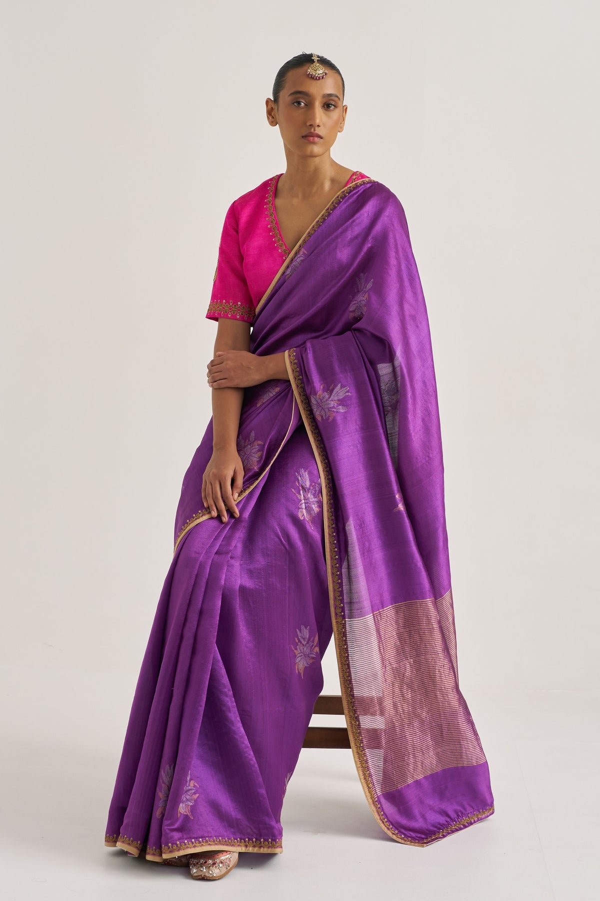 Kumud Purple Saree