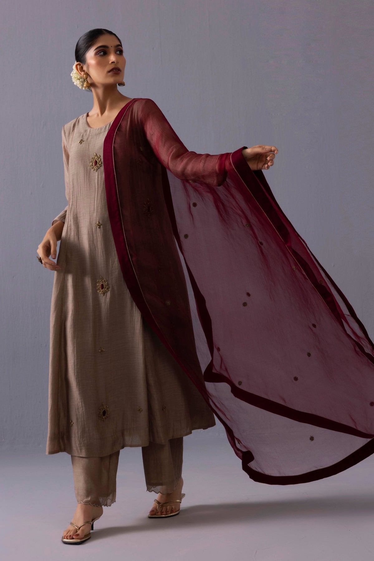 Noor Beige Kurta Set