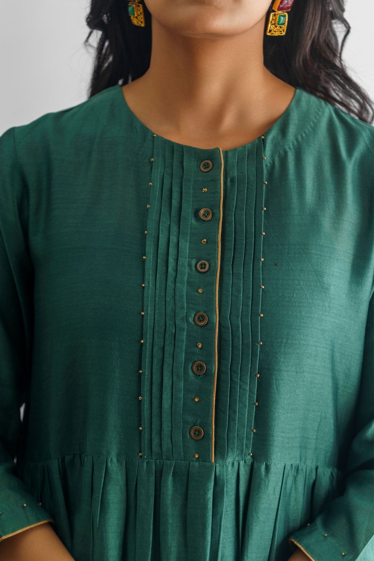 Beaded Chanderi Silk Kurta