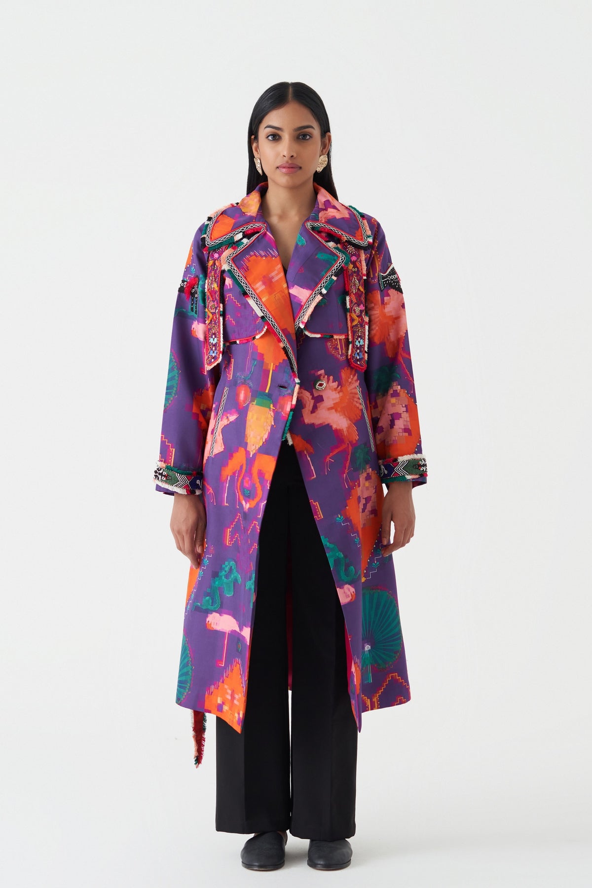 Oaxaca Morado Structured Long Trench