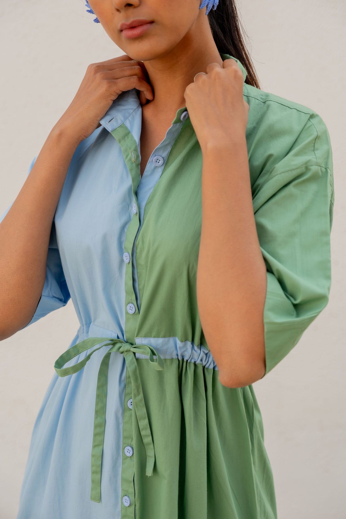 Periwinkle Meadows Shirt Dress